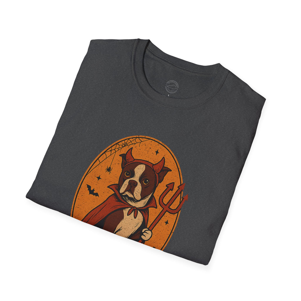 Little Devil Boston Terrier Halloween T-Shirt