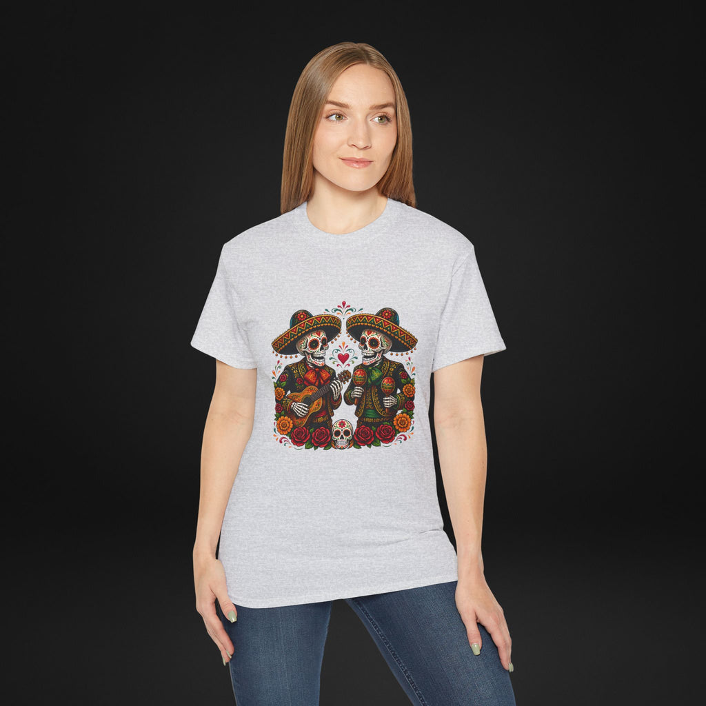 Cinco De Mayo Sugar Skull Mariachi T-Shirt | Dia de los Muertos Inspired Fiesta Tee