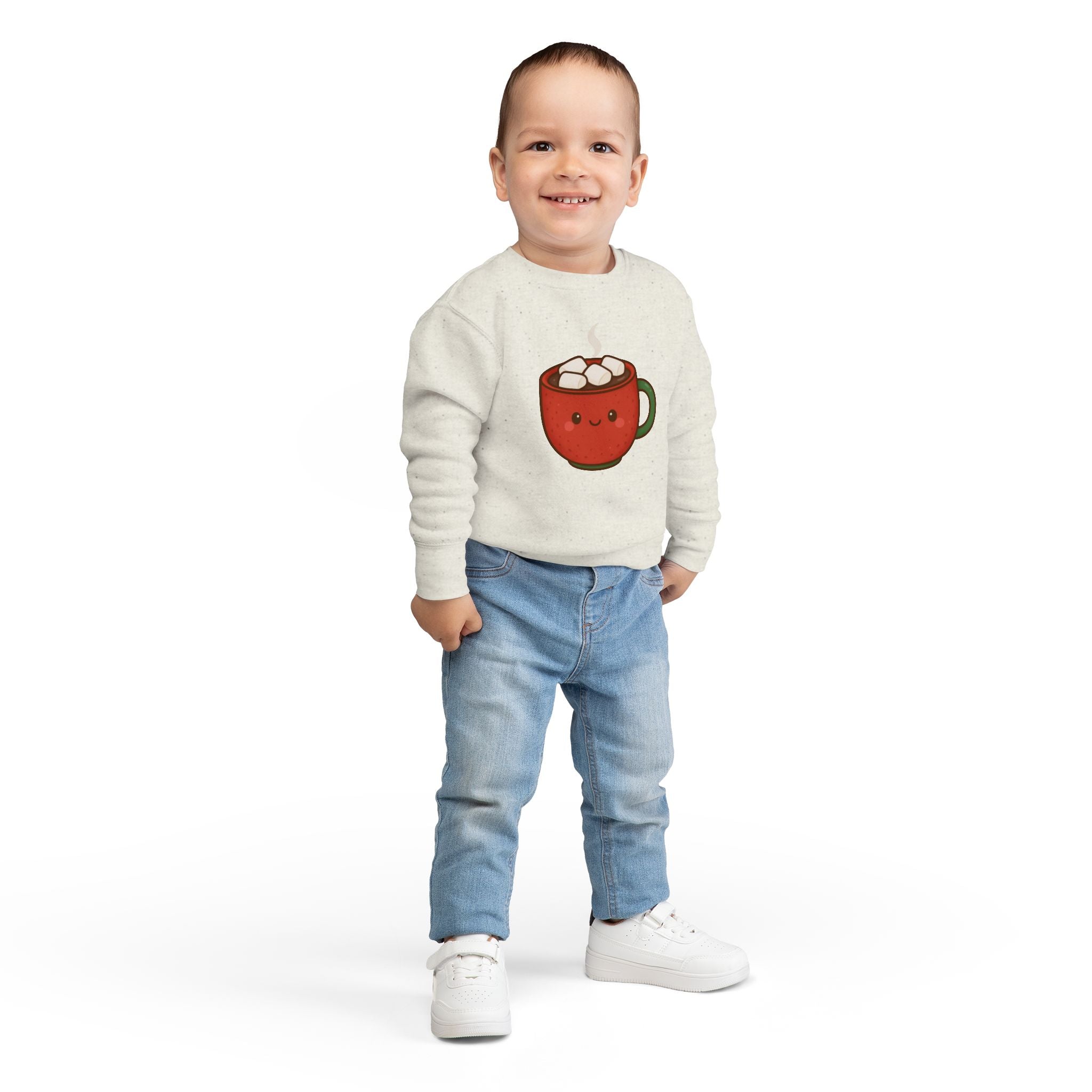 🎄 Cuddly Cocoa – Adorable Christmas Toddler Sweatshirt
