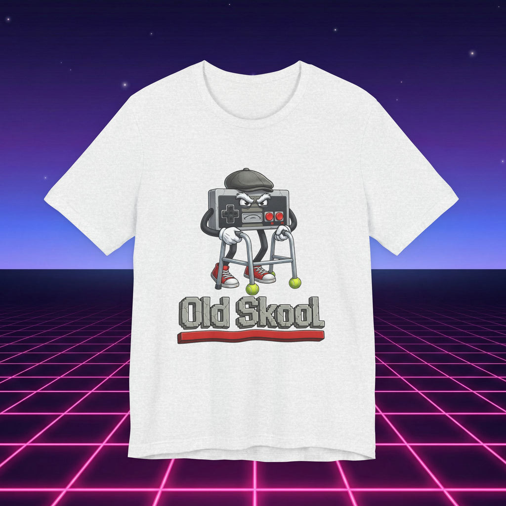 Old Skool Retro Gaming T-Shirt – Vintage Controller Grandpa Gamer Graphic Tee