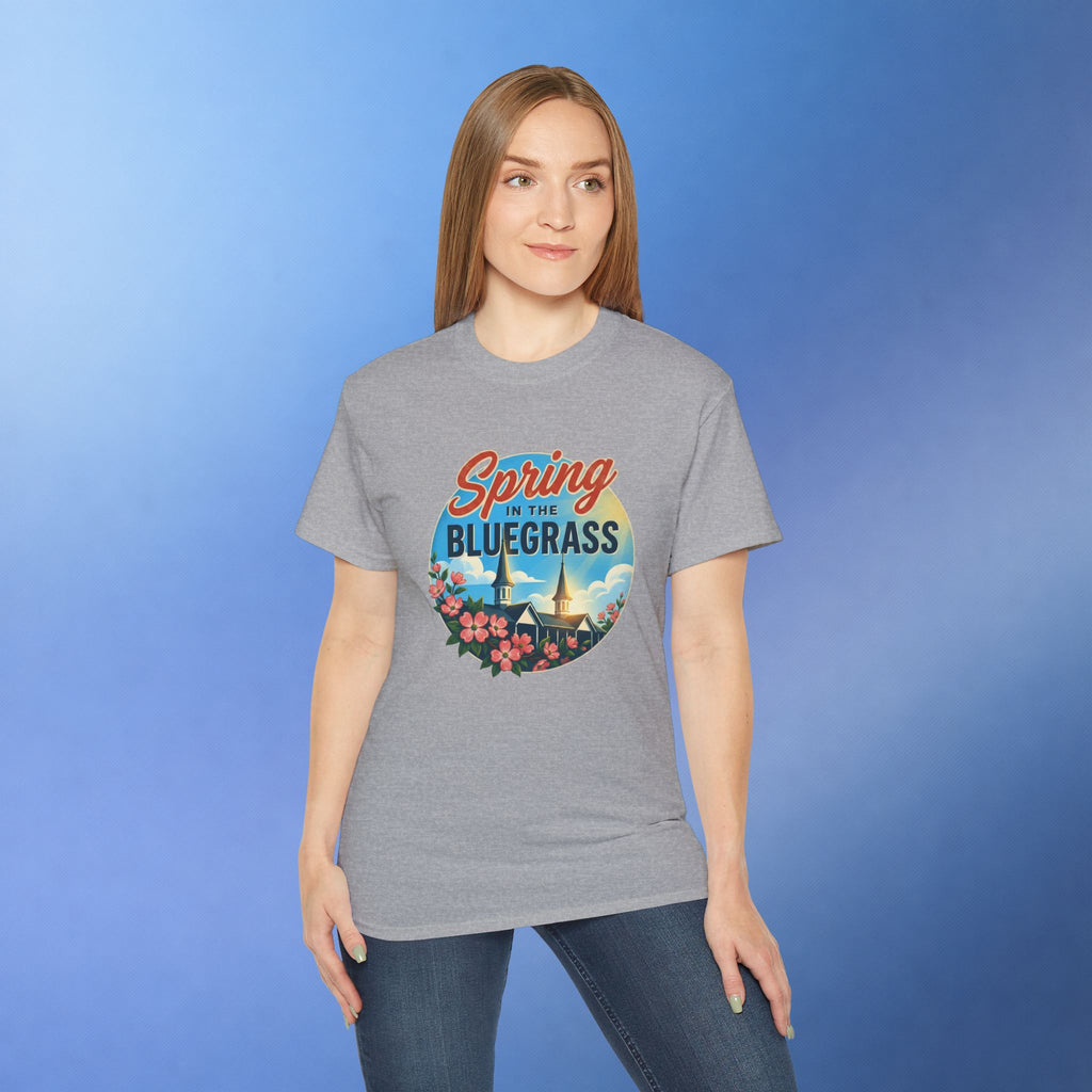 Spring in the Bluegrass T-Shirt – Kentucky Spring Floral Twin Spires Graphic Tee | Bluegrass Spirit Apparel