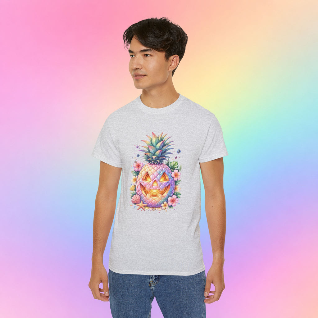 Summerween Pineapple Jack-O’-Lantern T-Shirt | Tropical Halloween Shirt