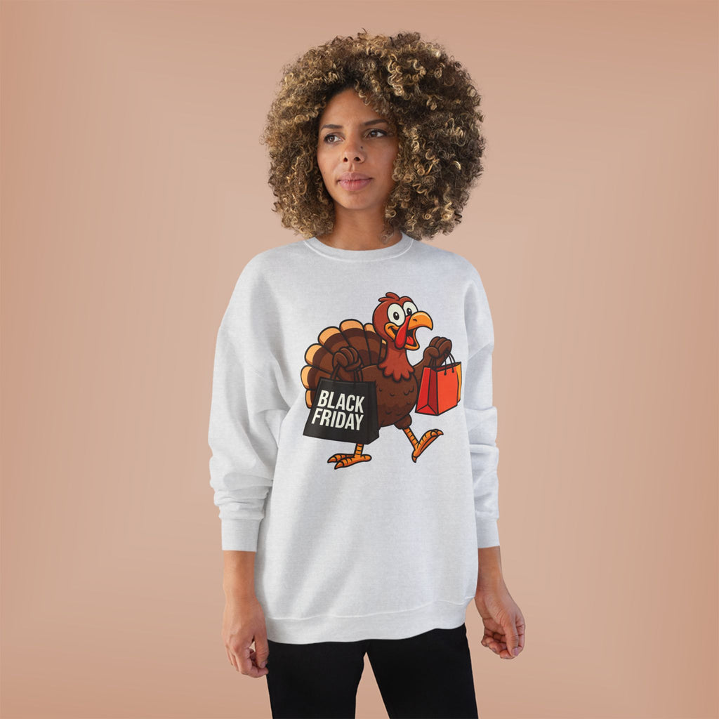 Black Friday Shopping Turkey Sweatshirt – Funny Thanksgiving & Holiday Gift