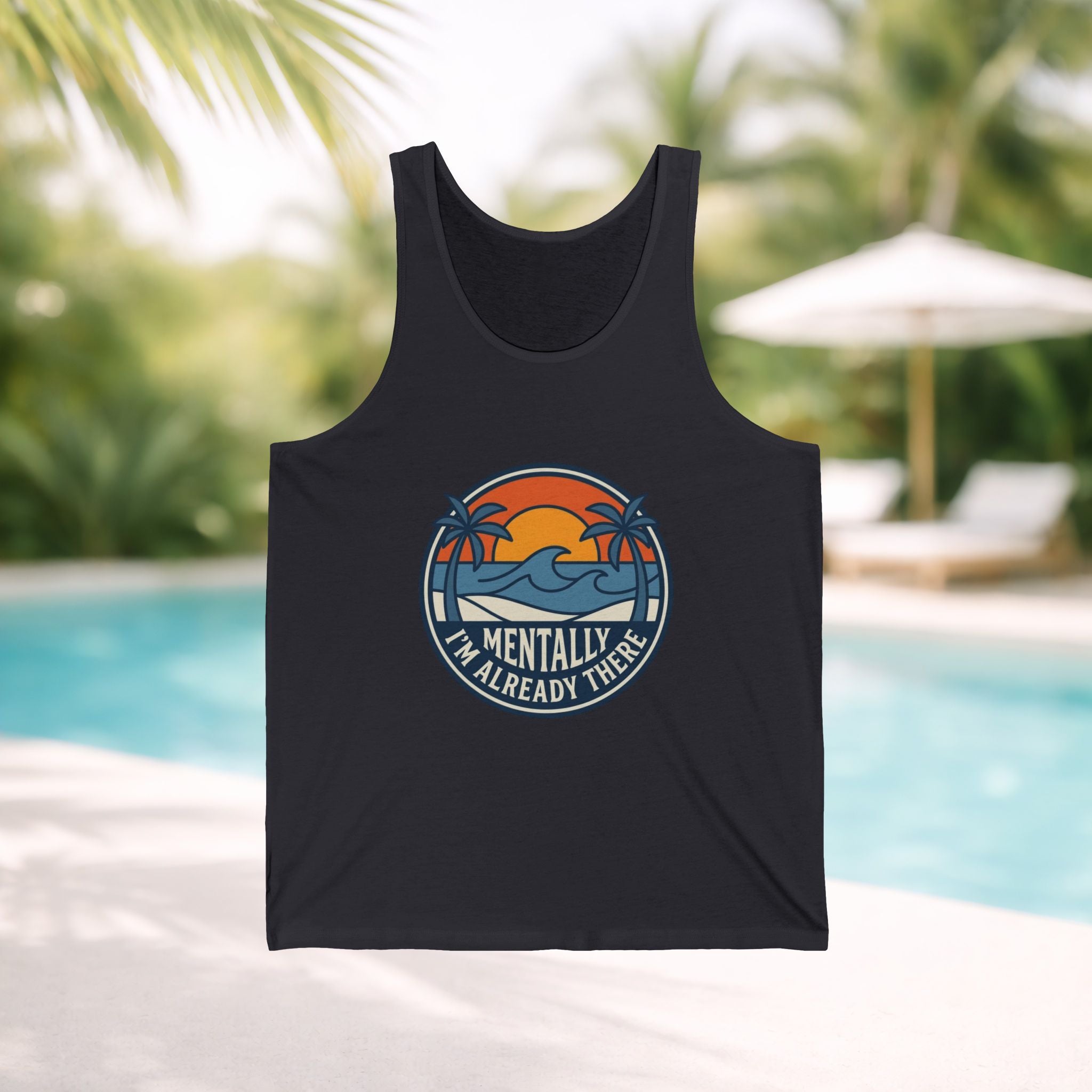 Mentally I’m Already There Summer Beach Men’s Tank Top