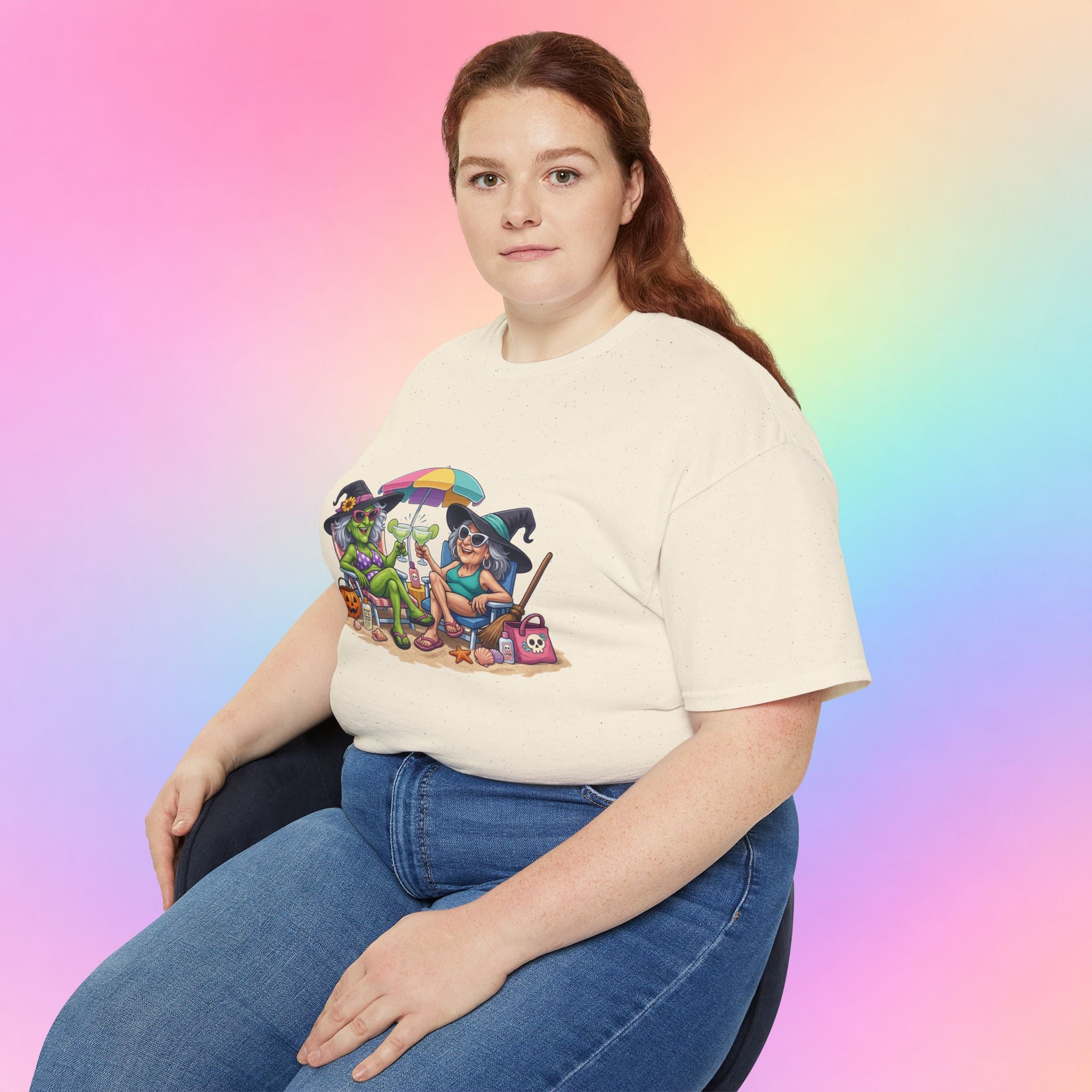Summerween Witches Beach T-Shirt | Funny Halloween Summer Tee