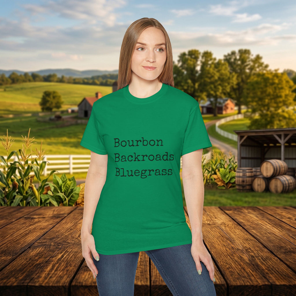 Bourbon Backroads Bluegrass Kentucky T-Shirt | Southern Comfort Graphic Tee