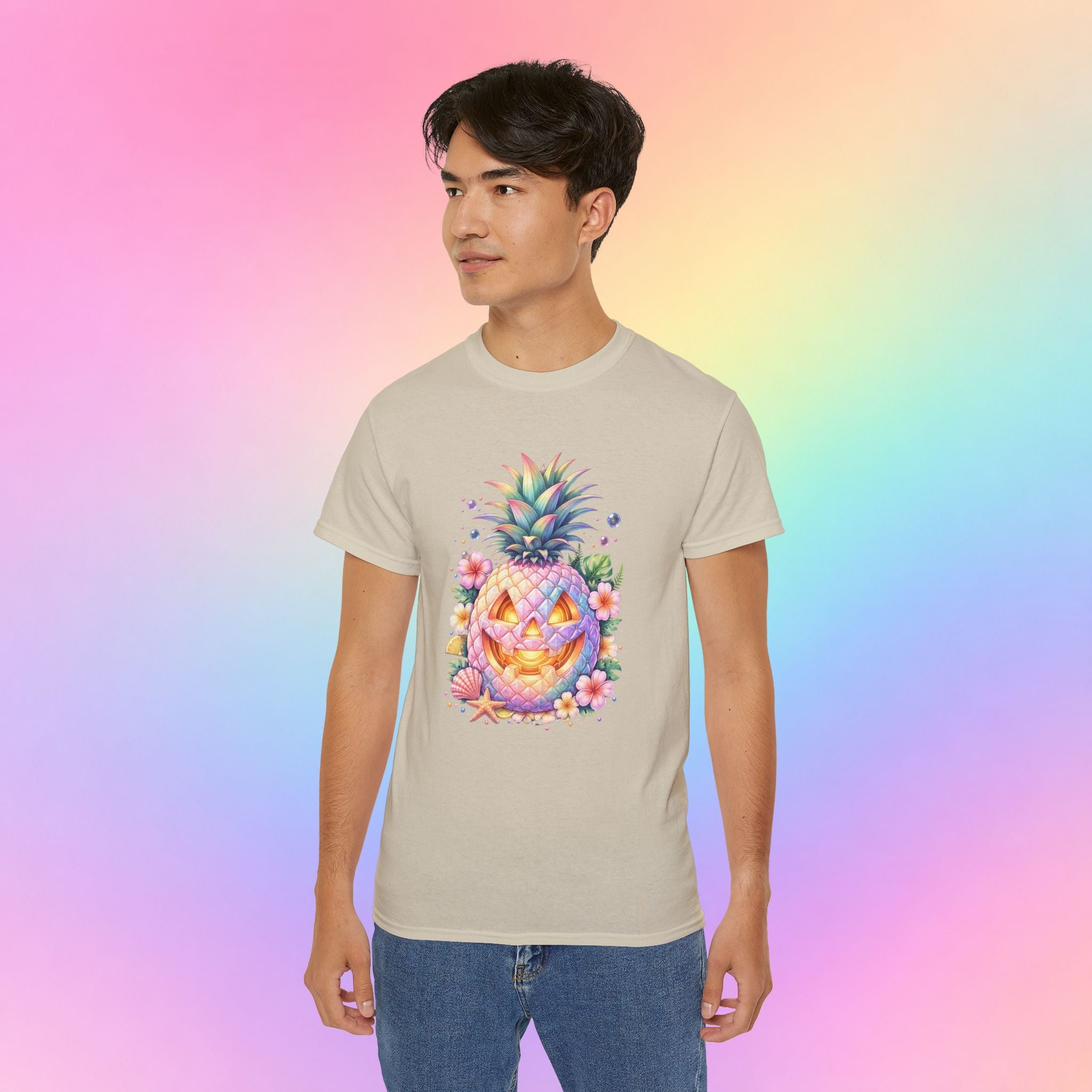 Summerween Pineapple Jack-O’-Lantern T-Shirt | Tropical Halloween Shirt