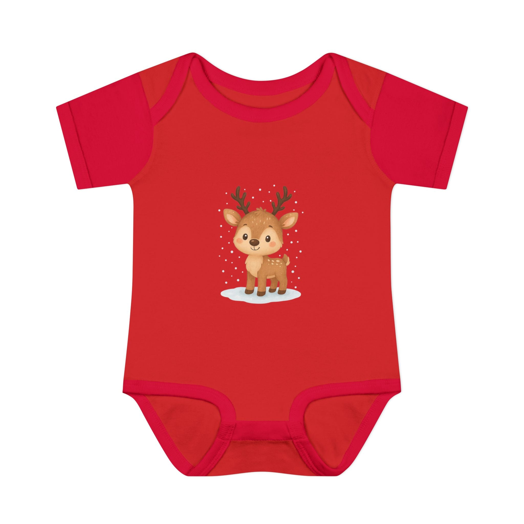Cute Baby Reindeer Christmas Bodysuit – Holiday Infant One-Piece