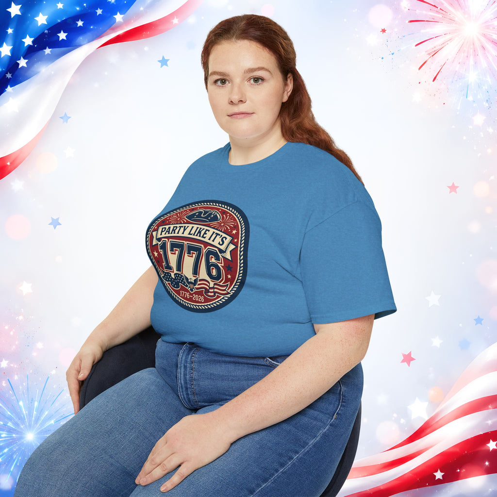 Party Like It’s 1776 T-Shirt | America 250th Birthday 4th of July Patriotic Tee