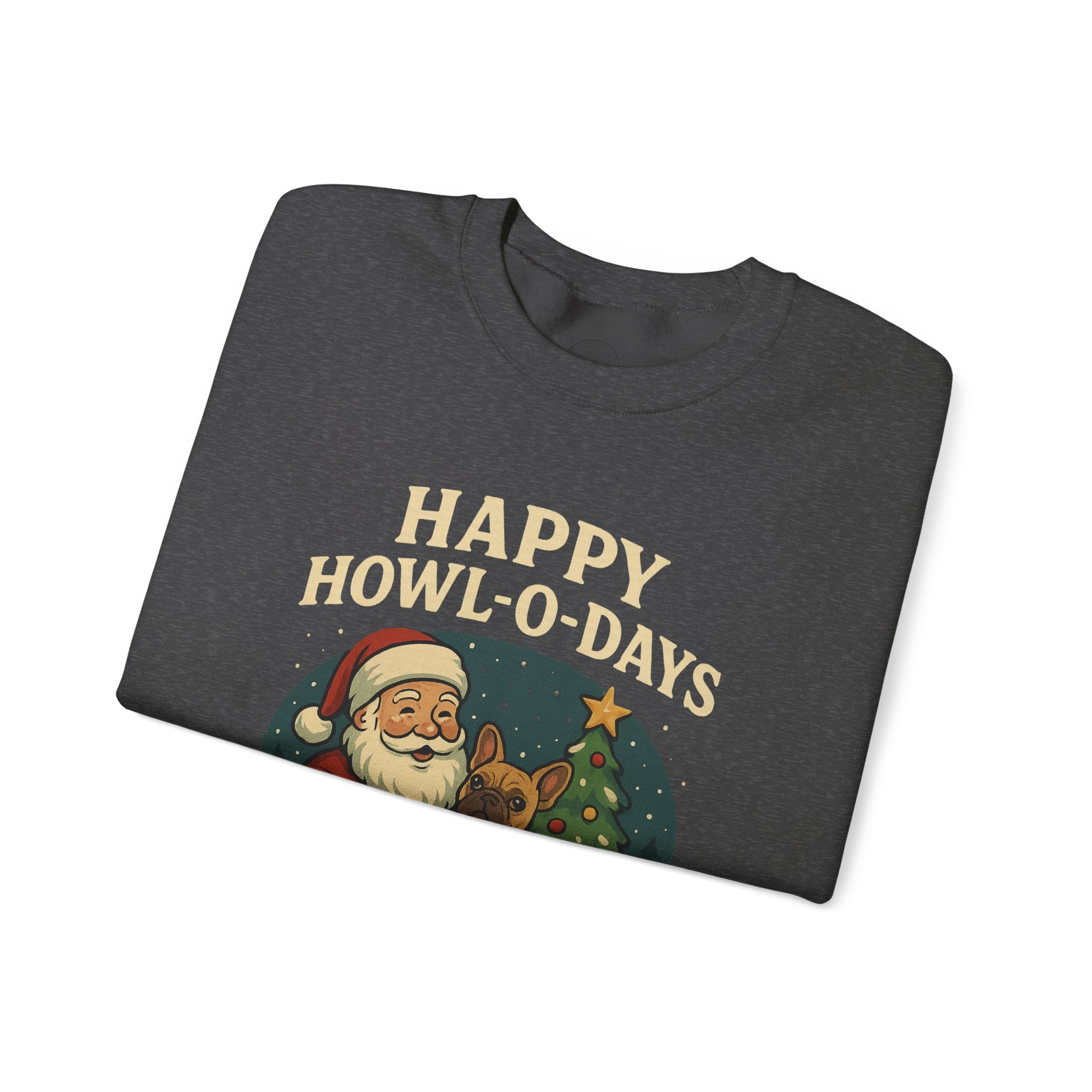 🎅🐶 Happy Howl-O-Days Frenchie Christmas Sweatshirt
