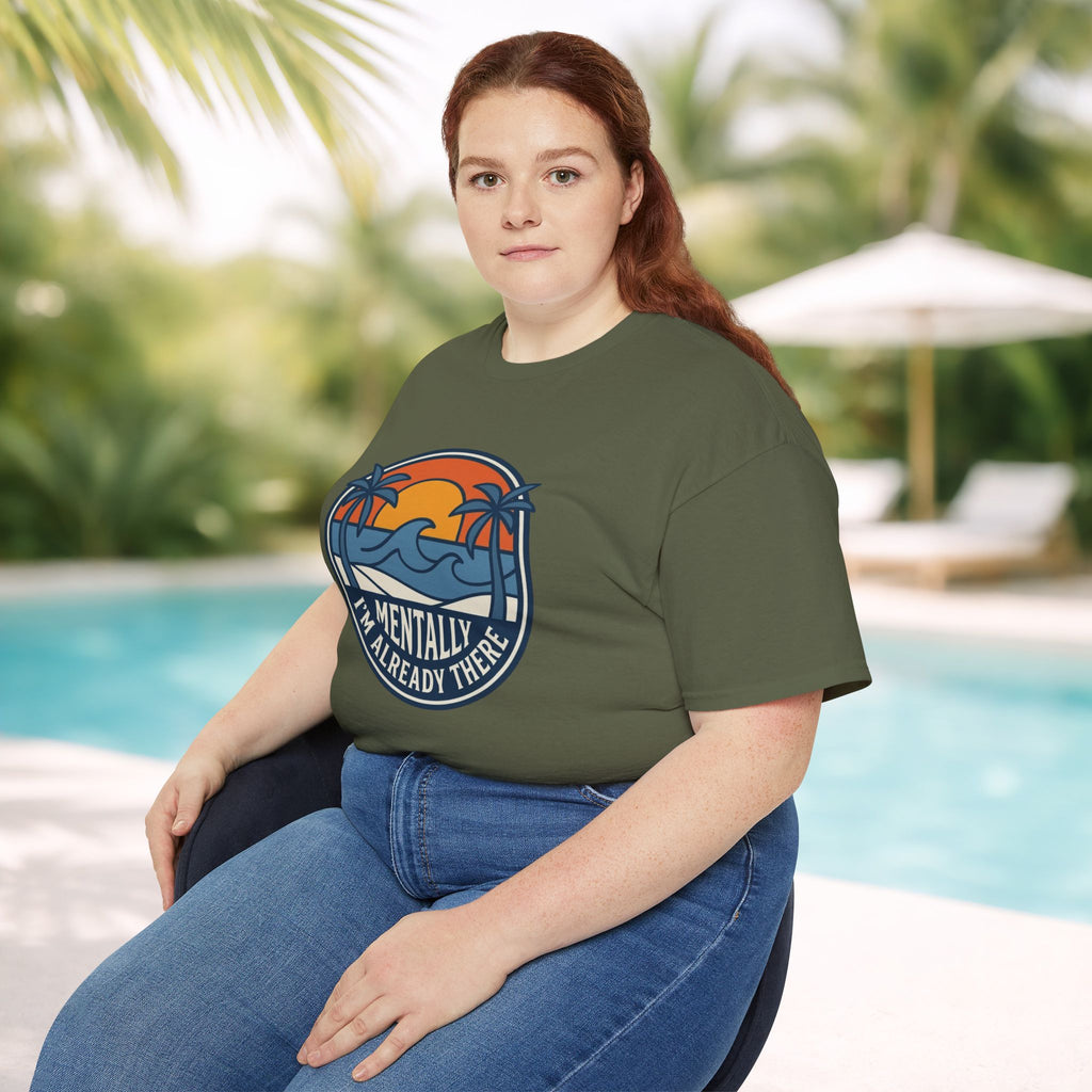 Mentally I’m Already There Summer Beach Sunset T-Shirt