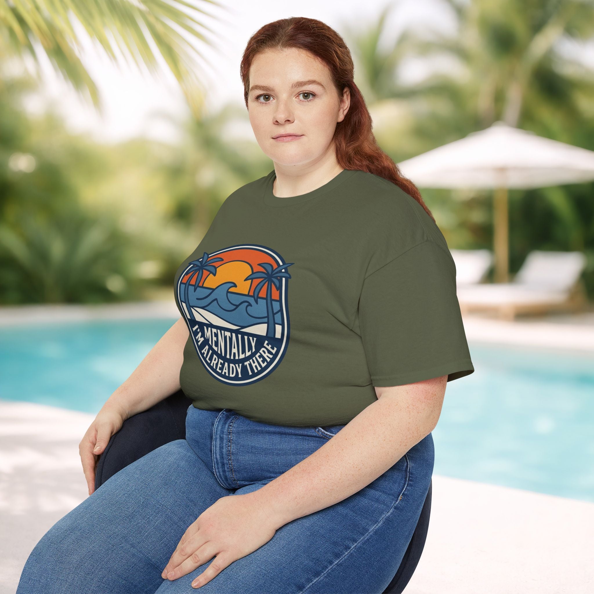 Mentally I’m Already There Summer Beach Sunset T-Shirt