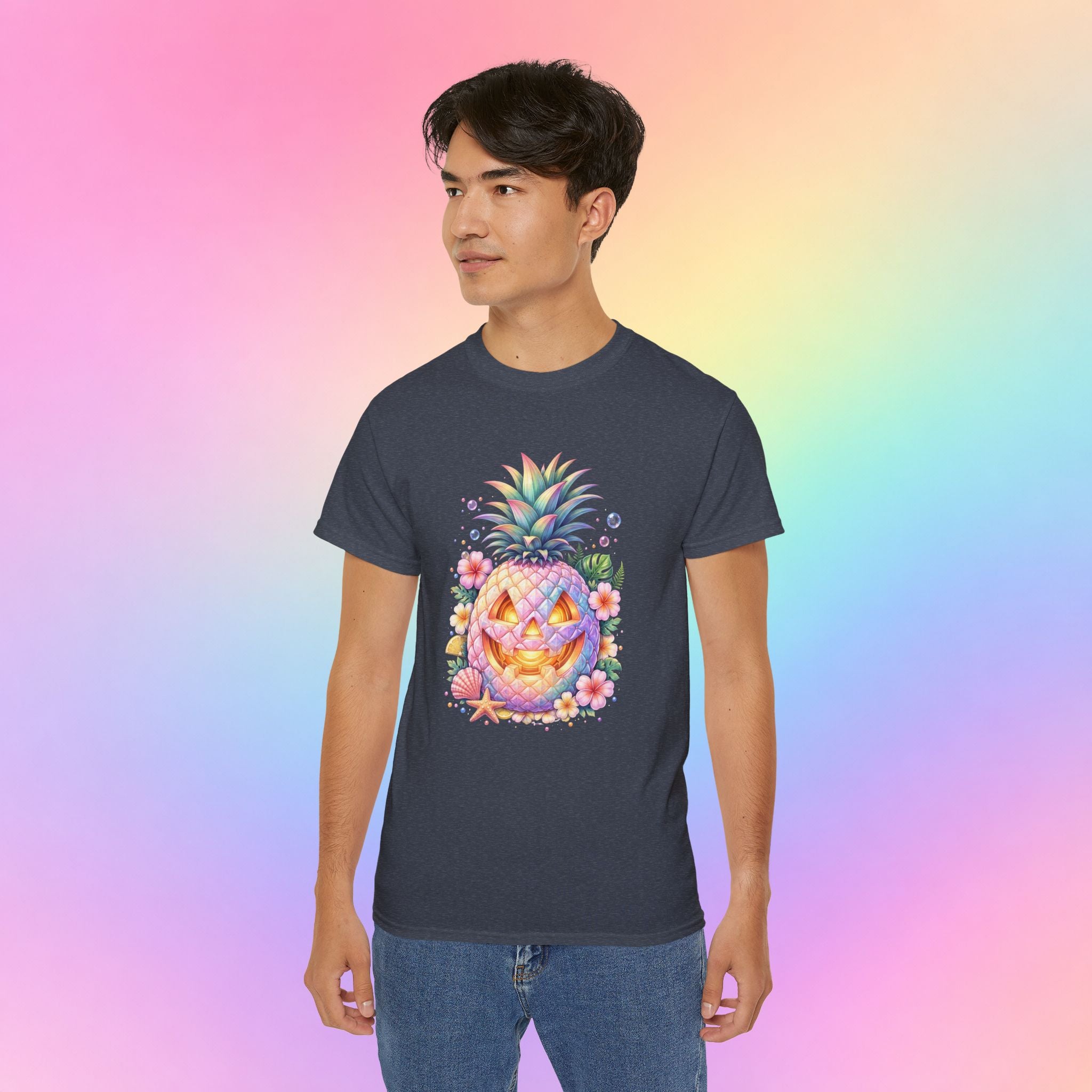 Summerween Pineapple Jack-O’-Lantern T-Shirt | Tropical Halloween Shirt