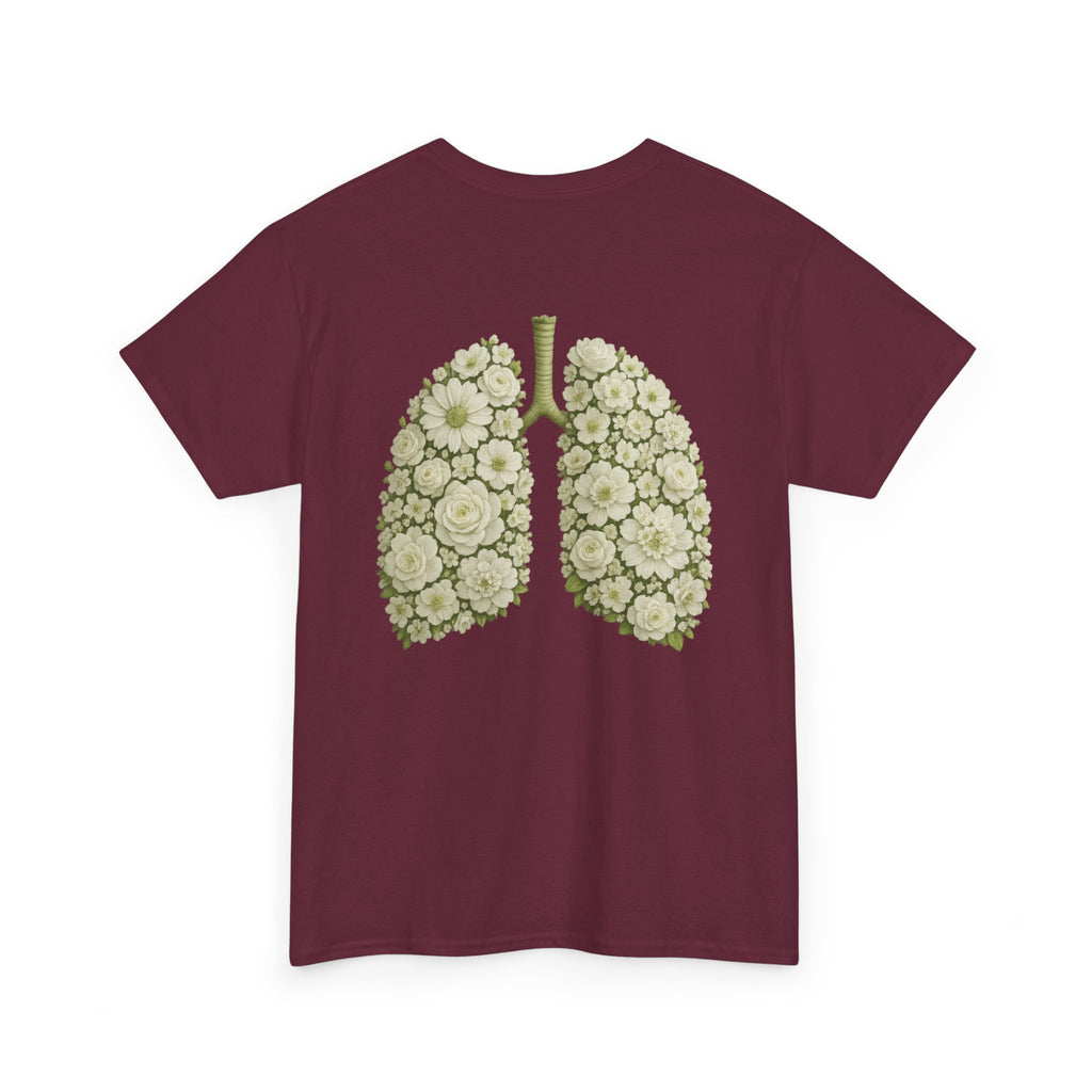 Breathe Hope – White Flower Lung Cancer Awareness T-Shirt