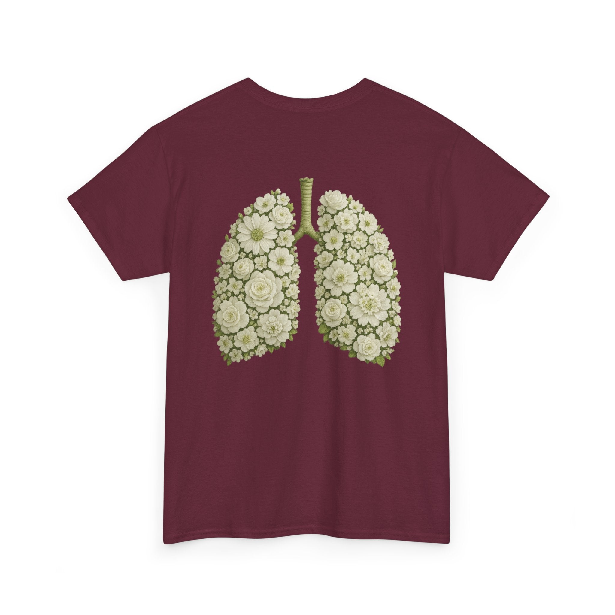 Breathe Hope – White Flower Lung Cancer Awareness T-Shirt