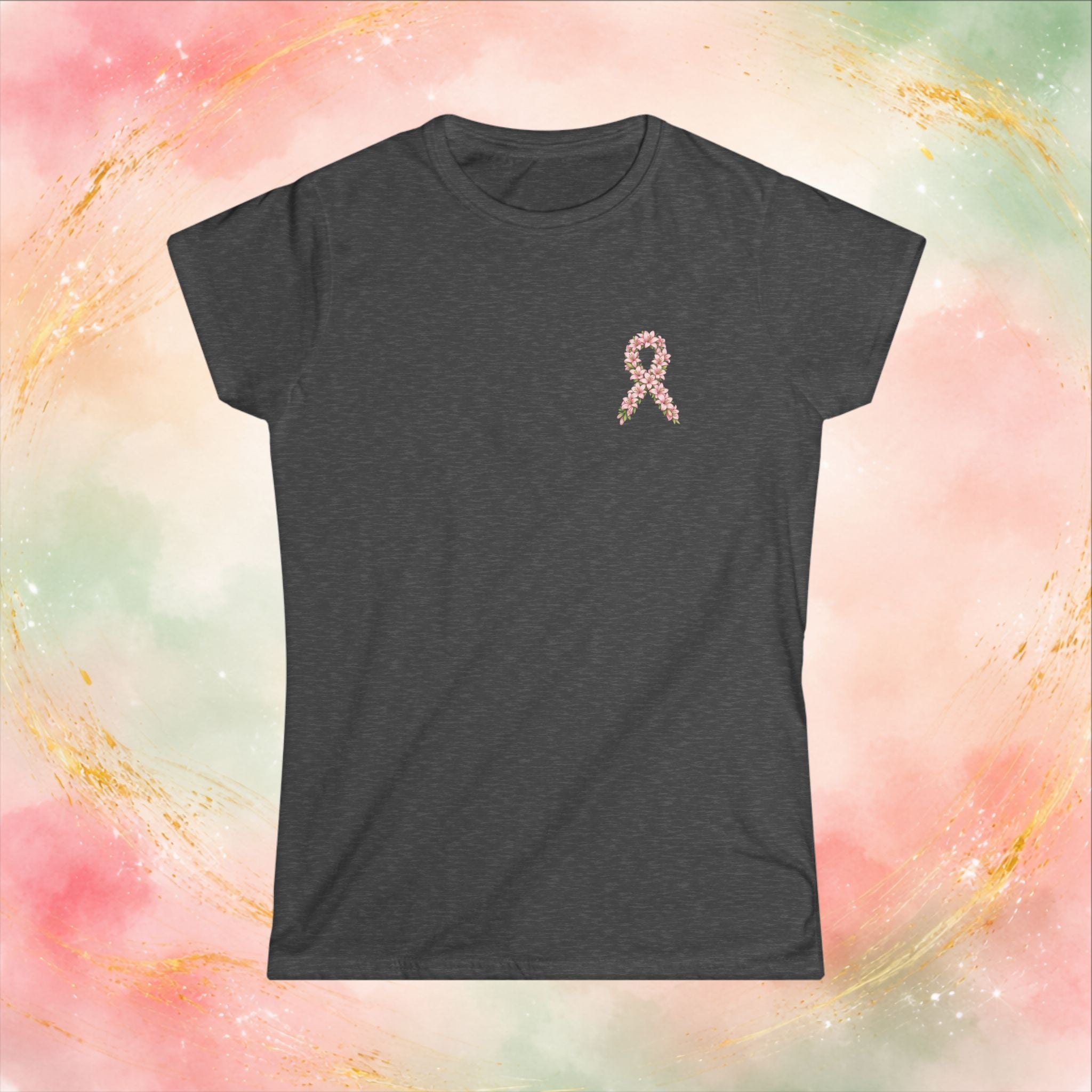 Women’s Oaks Breast Cancer Awareness Softstyle Tee | Hope Runs Stronger Than Cancer Shirt