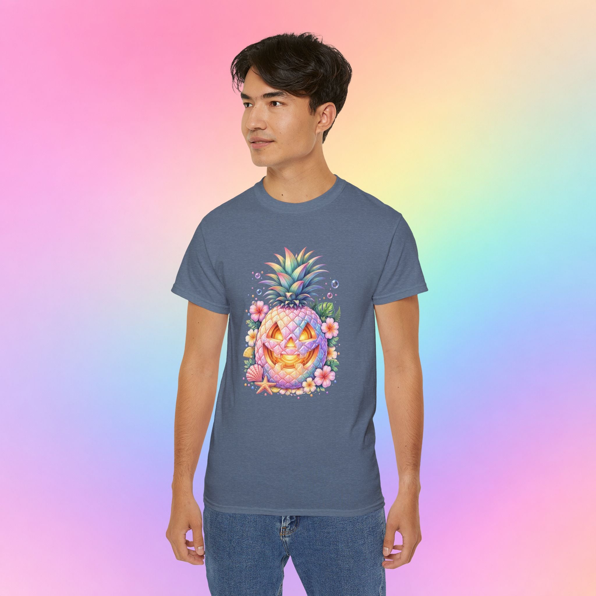 Summerween Pineapple Jack-O’-Lantern T-Shirt | Tropical Halloween Shirt