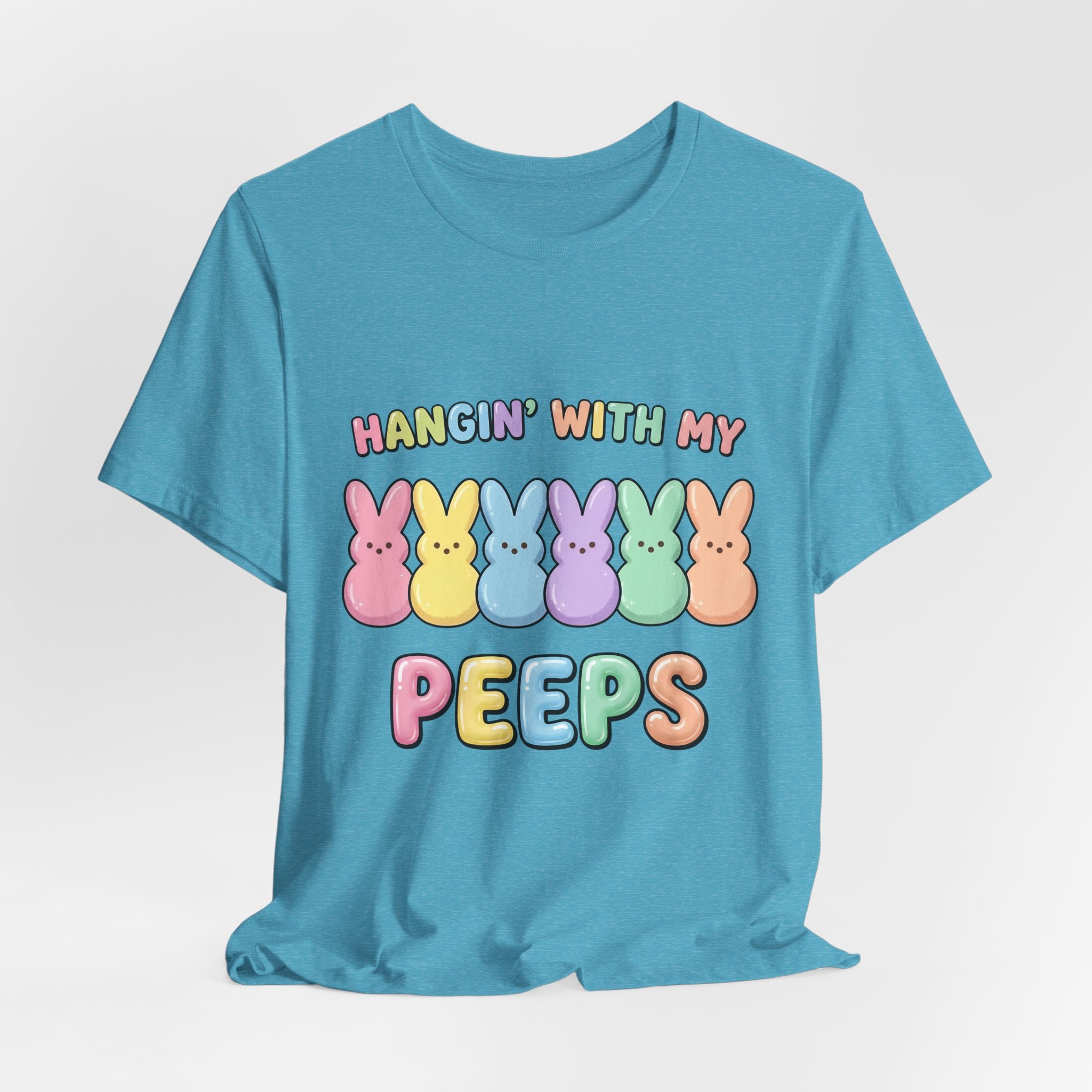 Hangin’ With My Peeps Easter T-Shirt | Cute Pastel Bunny Shirt