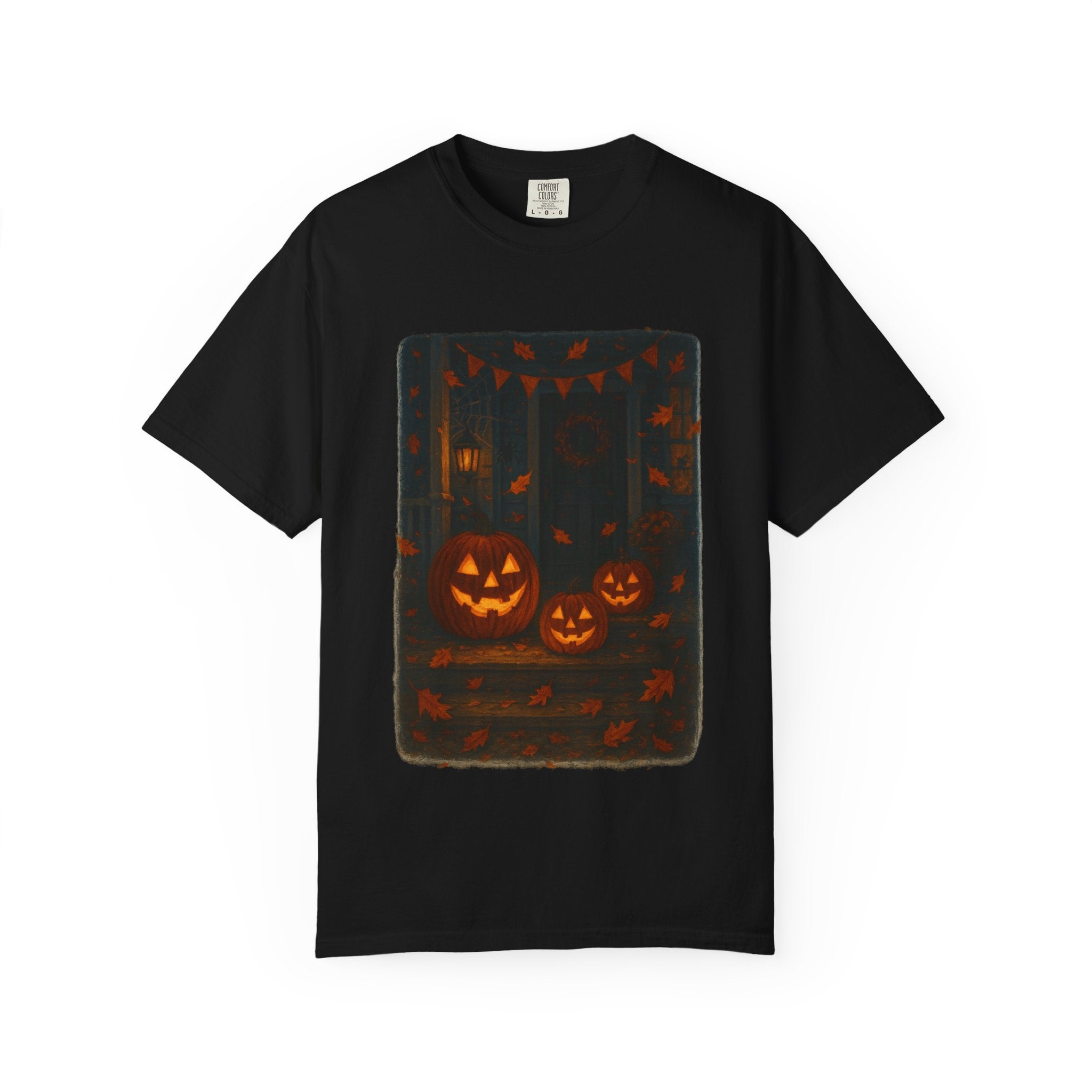 Vintage Glowing Jack-O’-Lantern Porch Halloween Tee