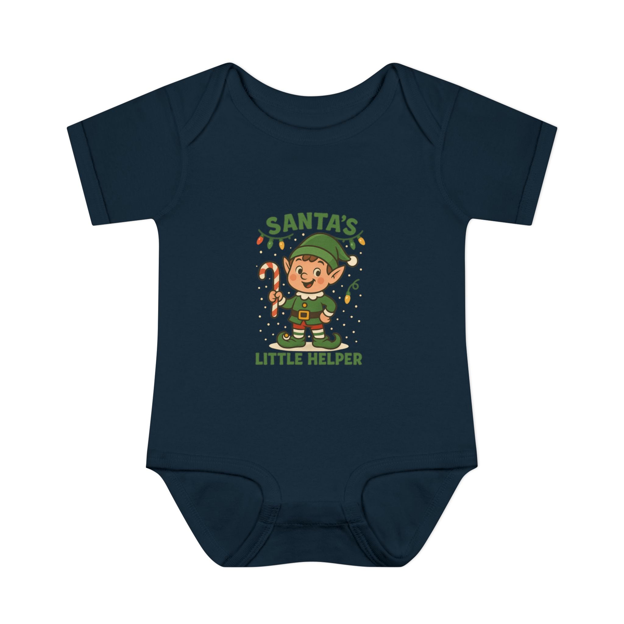 Santa’s Little Helper Baby Christmas Bodysuit – Cute Holiday Elf Infant Onesie