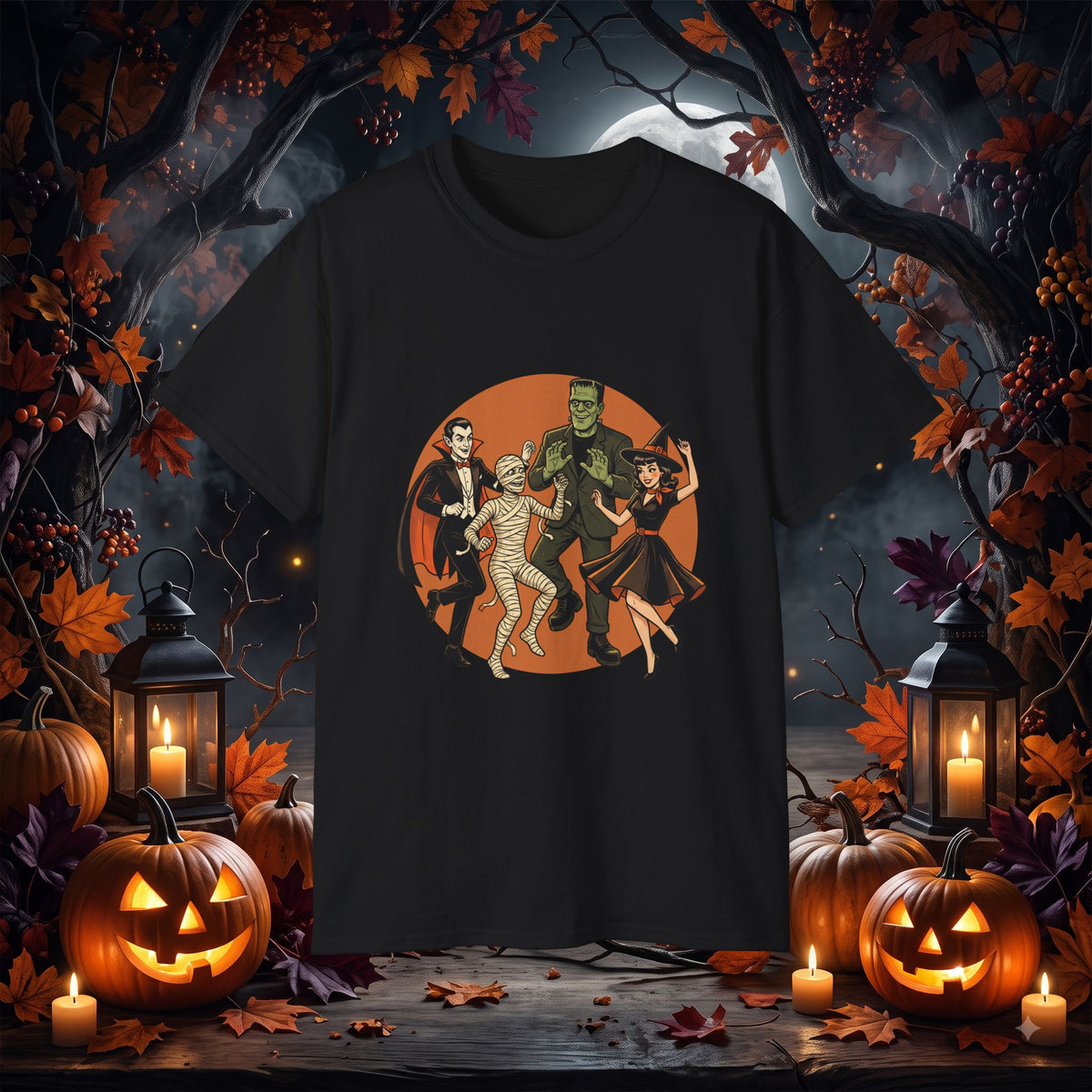 Vintage Halloween Party T-Shirt – Retro Classic Monster Halloween Tee