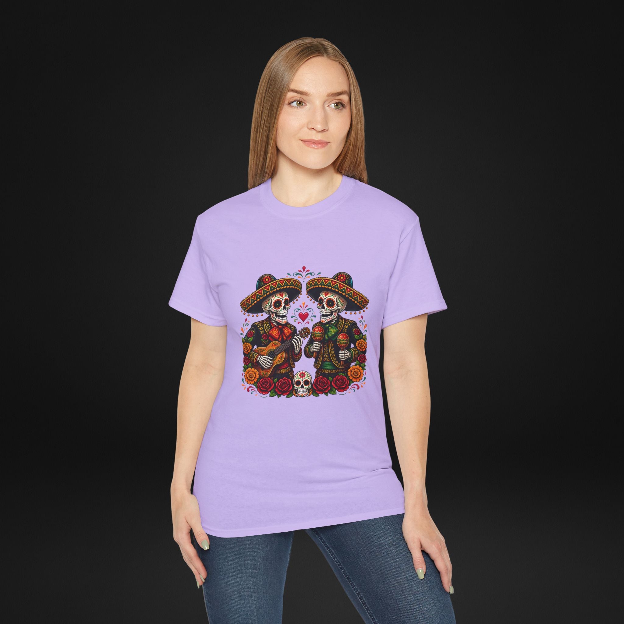 Cinco De Mayo Sugar Skull Mariachi T-Shirt | Dia de los Muertos Inspired Fiesta Tee
