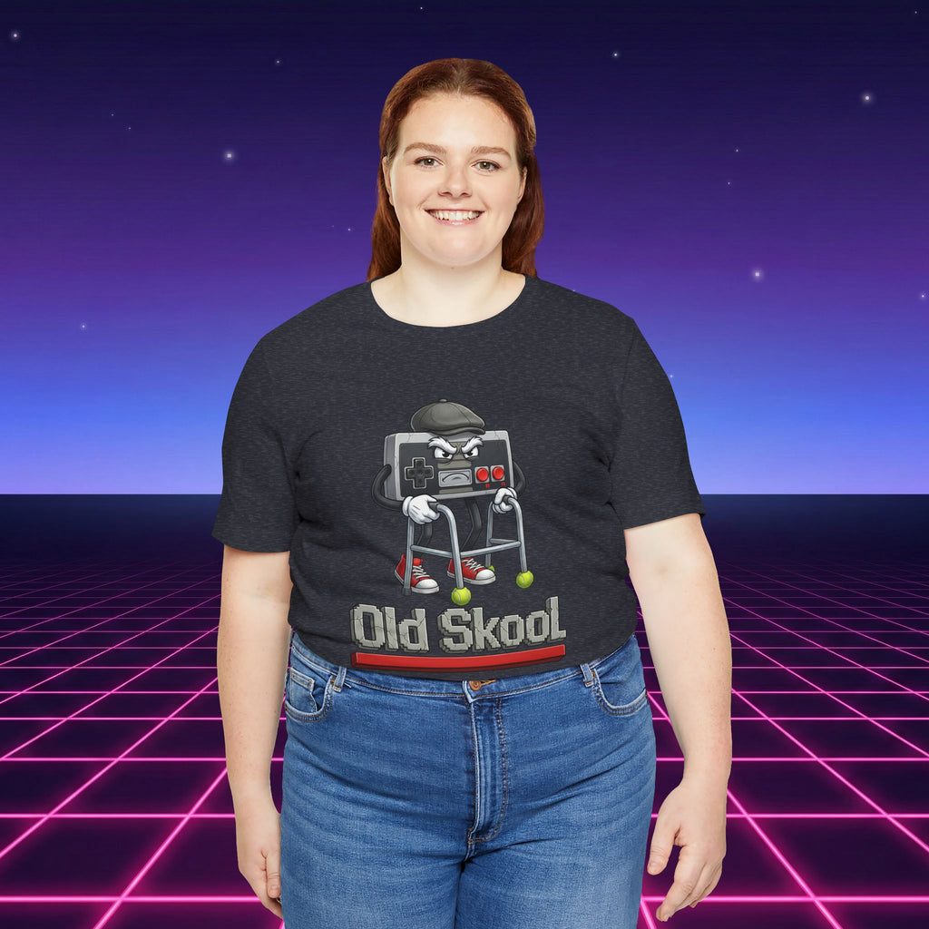 Old Skool Retro Gaming T-Shirt – Vintage Controller Grandpa Gamer Graphic Tee