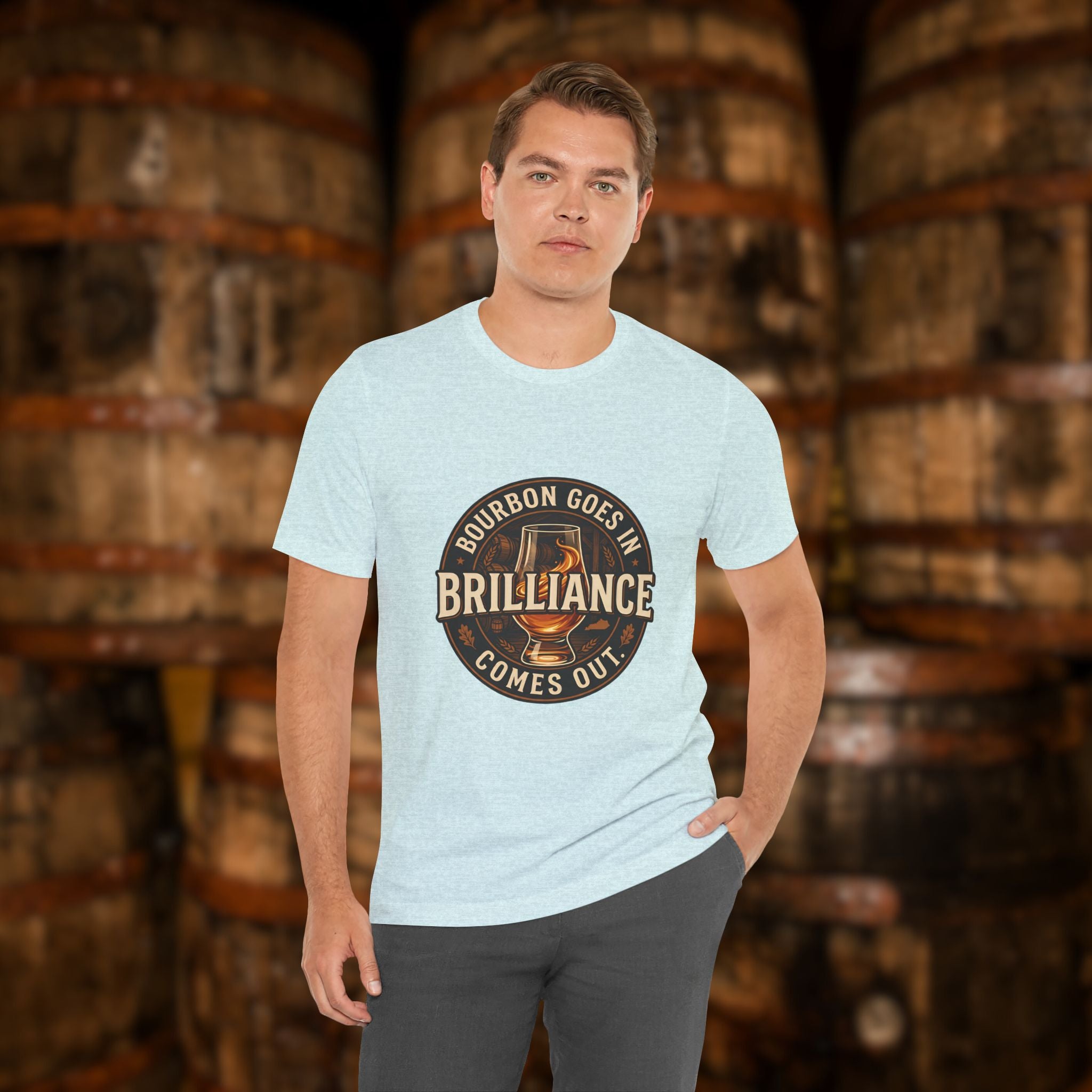 Bourbon Goes In Brilliance Comes Out T-Shirt | Kentucky Bourbon Graphic Tee
