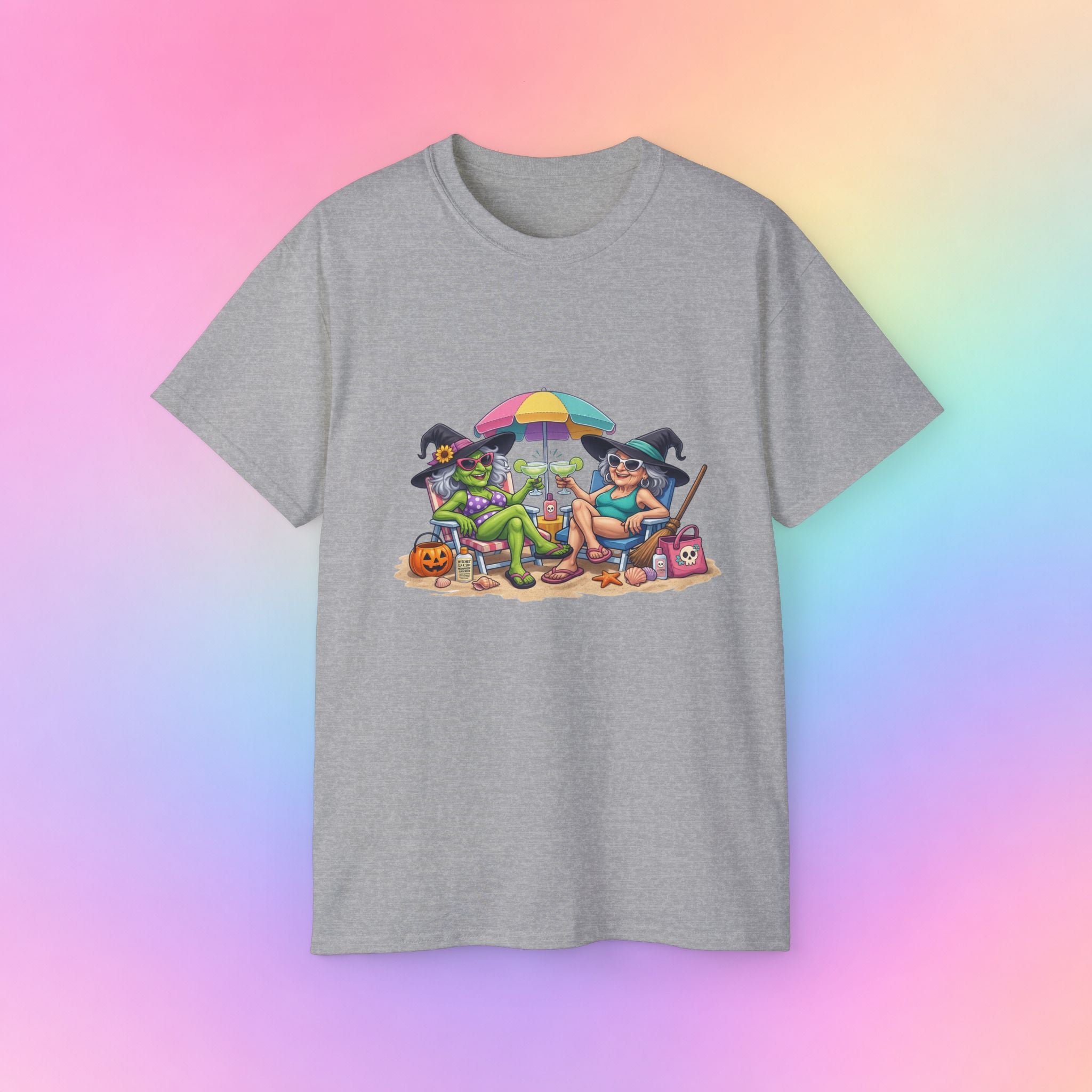 Summerween Witches Beach T-Shirt | Funny Halloween Summer Tee