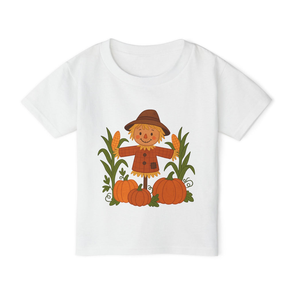 Cute Scarecrow & Pumpkins Fall Toddler T-Shirt