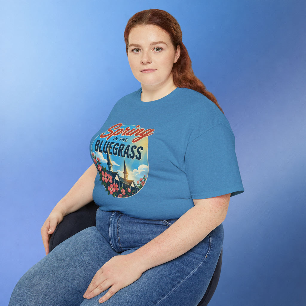 Spring in the Bluegrass T-Shirt – Kentucky Spring Floral Twin Spires Graphic Tee | Bluegrass Spirit Apparel