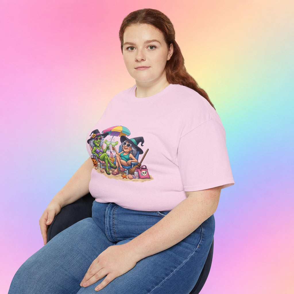 Summerween Witches Beach T-Shirt | Funny Halloween Summer Tee