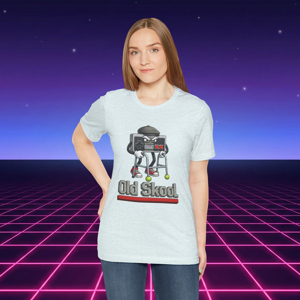 Old Skool Retro Gaming T-Shirt – Vintage Controller Grandpa Gamer Graphic Tee