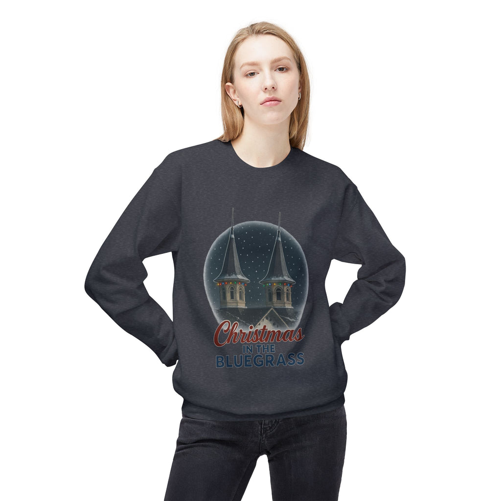 🎄 Christmas in the Bluegrass Sweatshirt – Churchill Downs Twin Spires Holiday Design