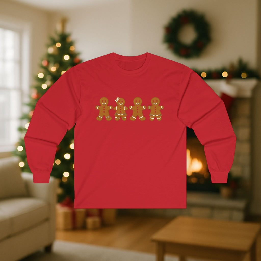 Gingerbread Family Christmas Long Sleeve Shirt – Cute Holiday Cookie Design | Festive Matching Family Christmas Tee