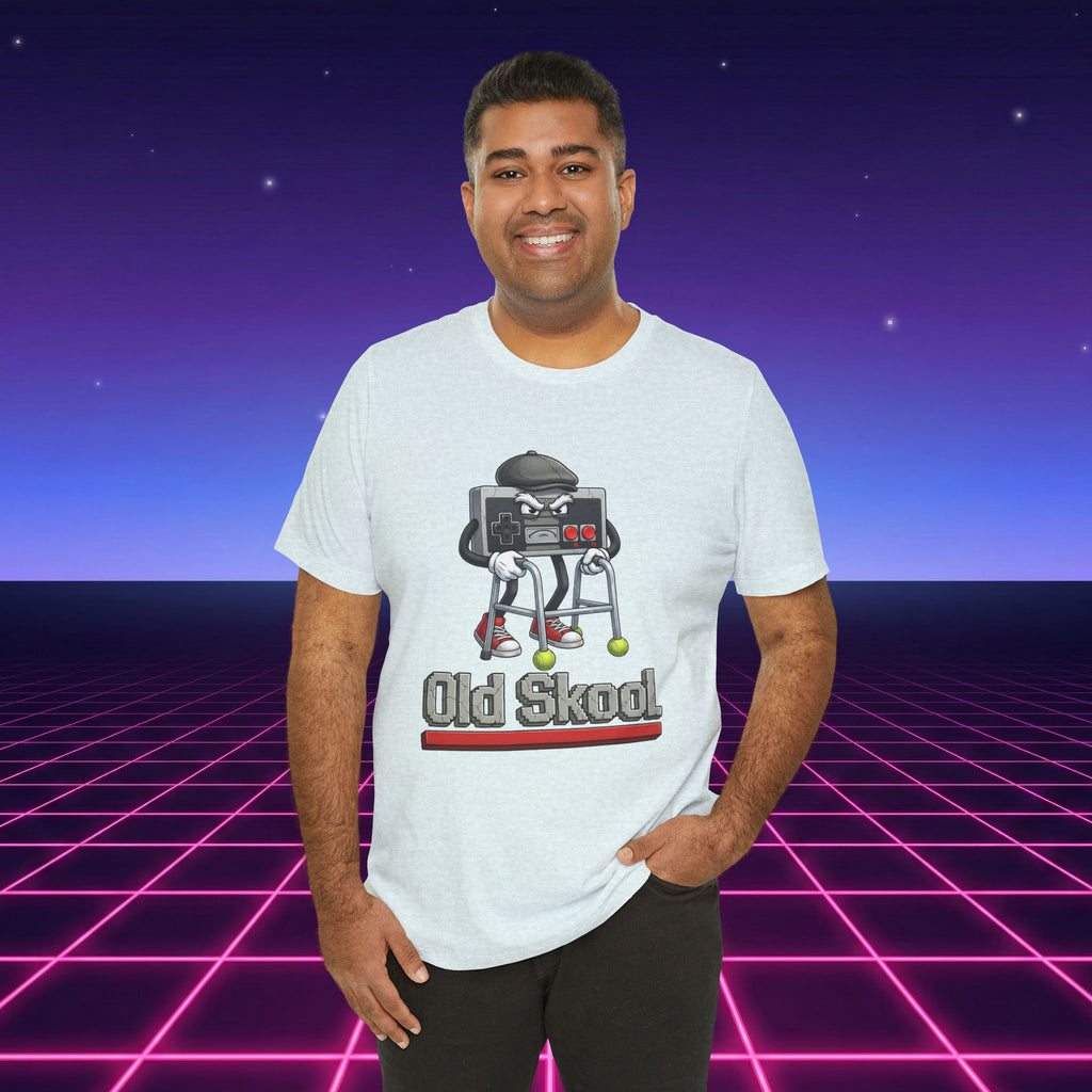 Old Skool Retro Gaming T-Shirt – Vintage Controller Grandpa Gamer Graphic Tee
