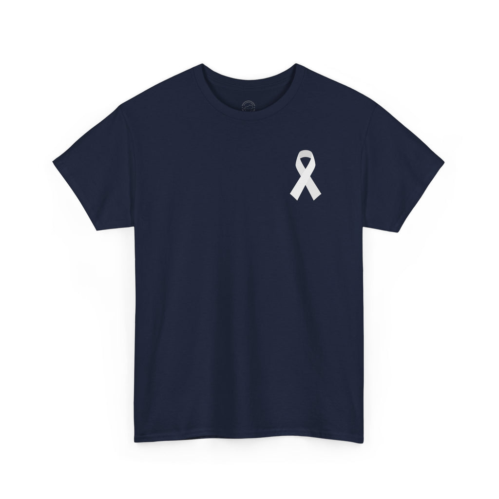 Breathe Hope – White Flower Lung Cancer Awareness T-Shirt