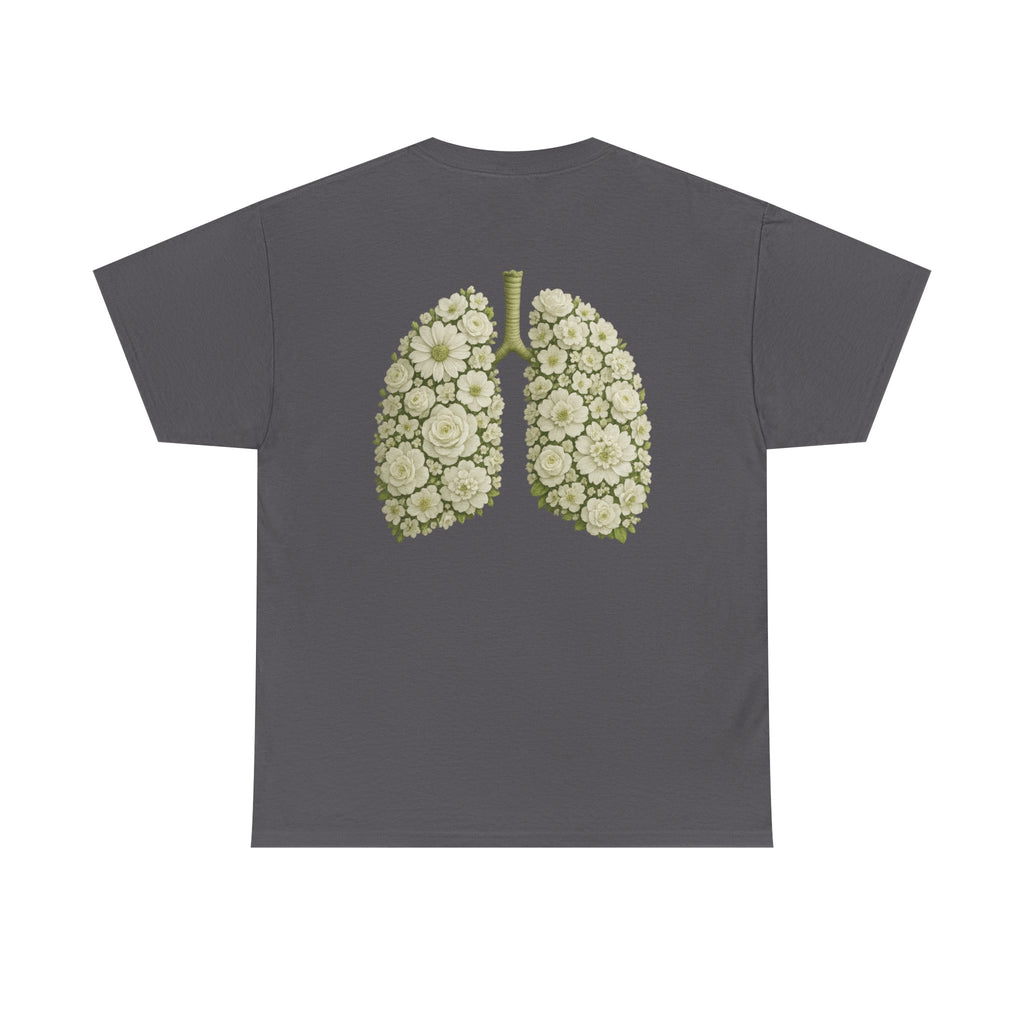 Breathe Hope – White Flower Lung Cancer Awareness T-Shirt