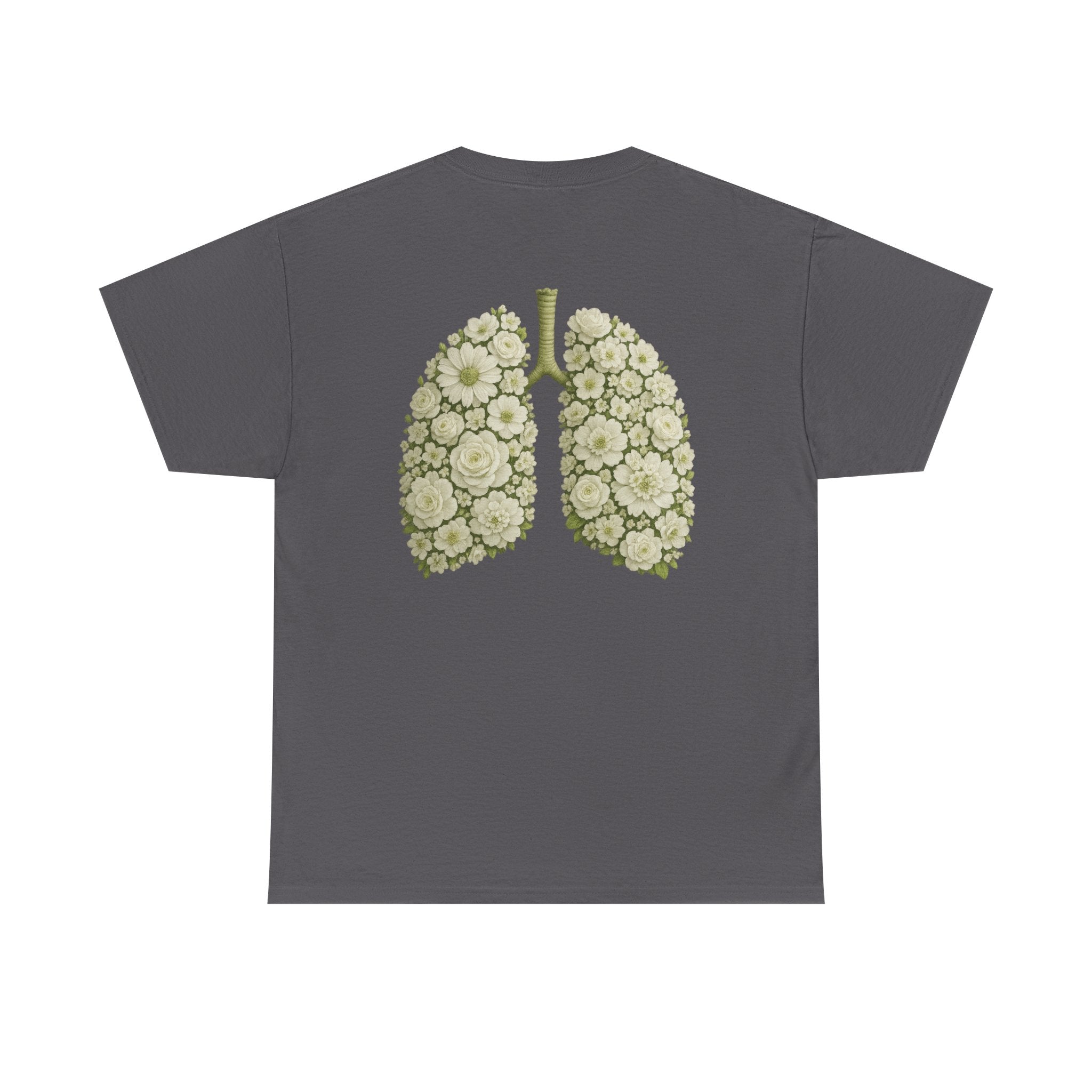 Breathe Hope – White Flower Lung Cancer Awareness T-Shirt