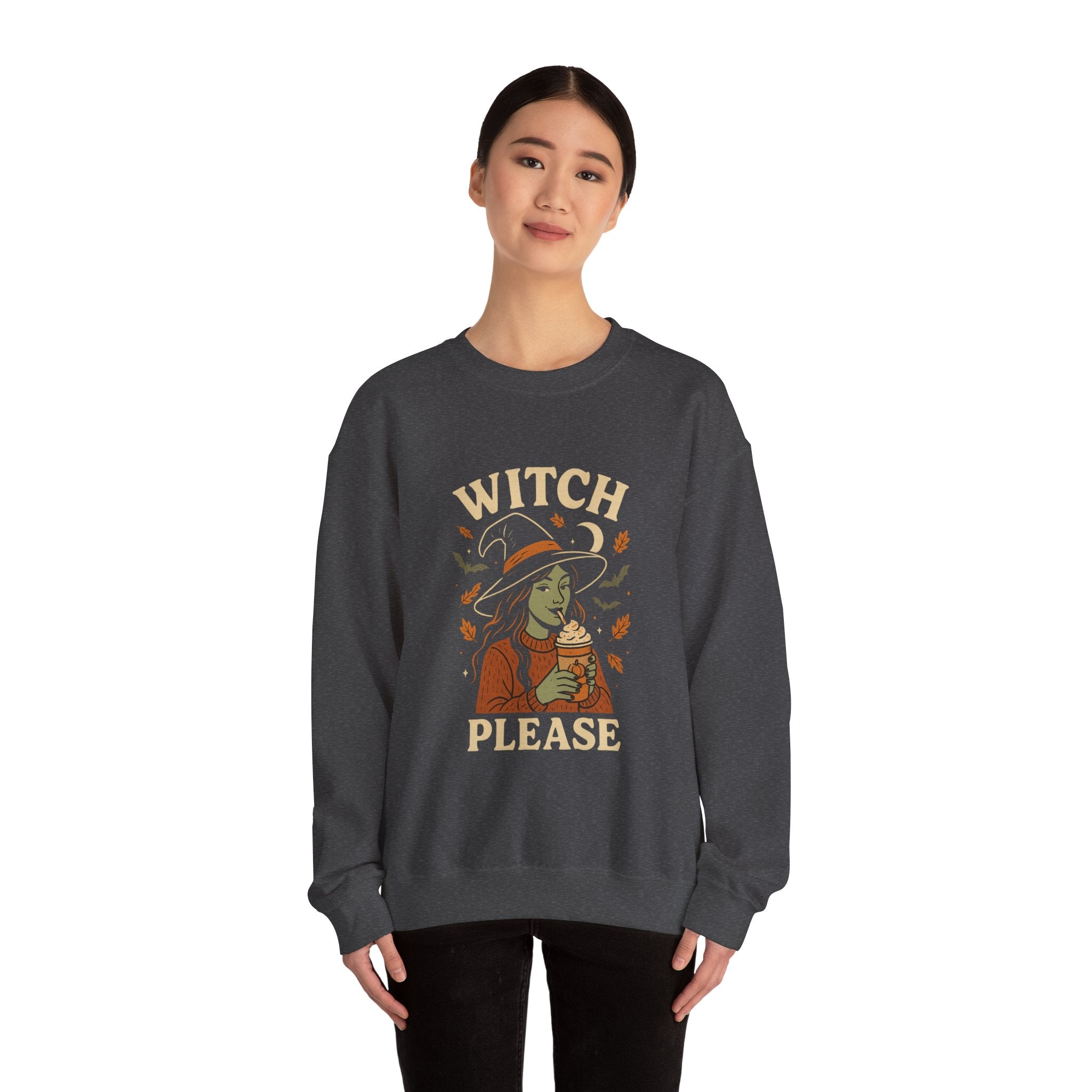 Witch Please Halloween Sweatshirt – Cozy Fall Witch PSL Design