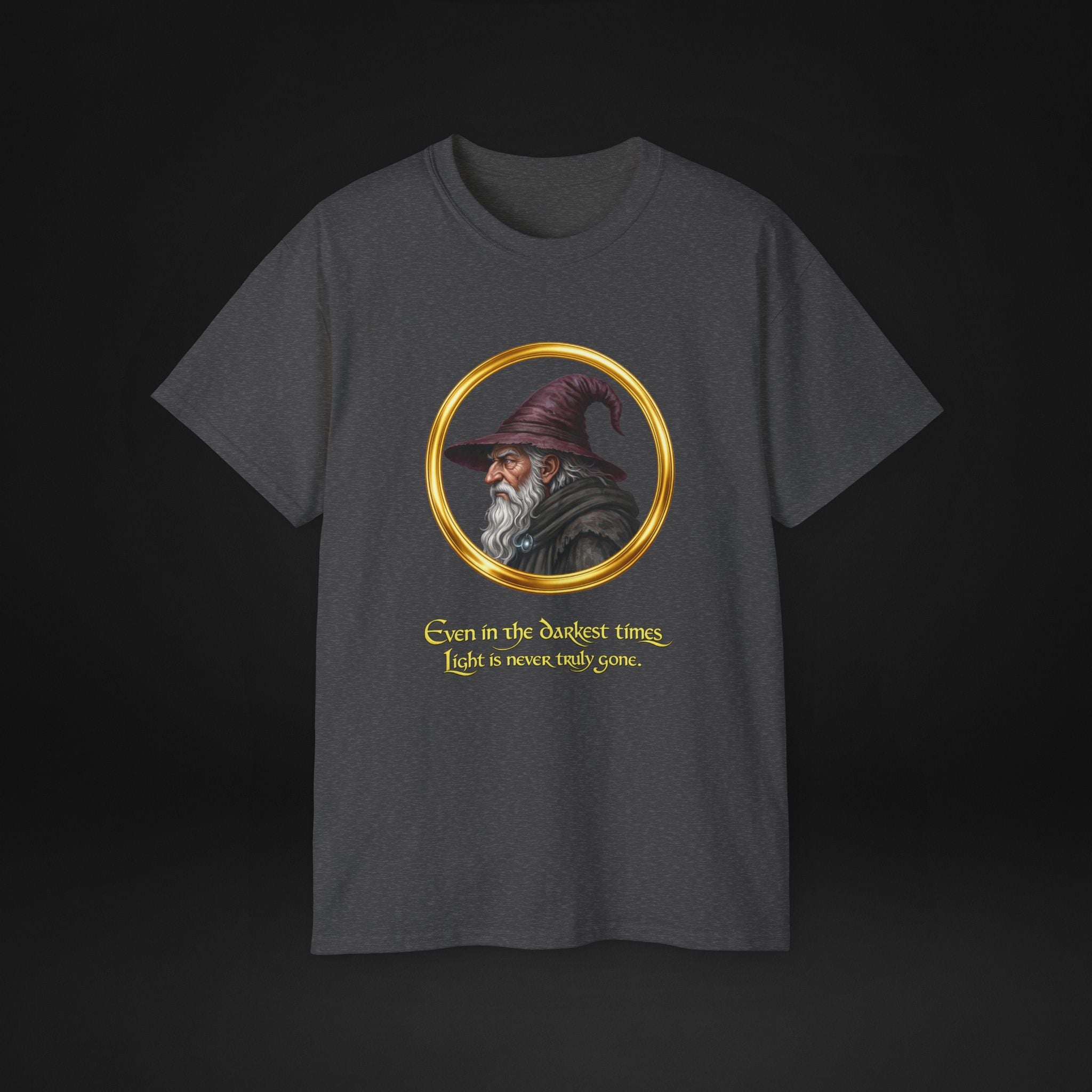Vintage Wizard Graphic T-Shirt | Fantasy Side Profile Tee