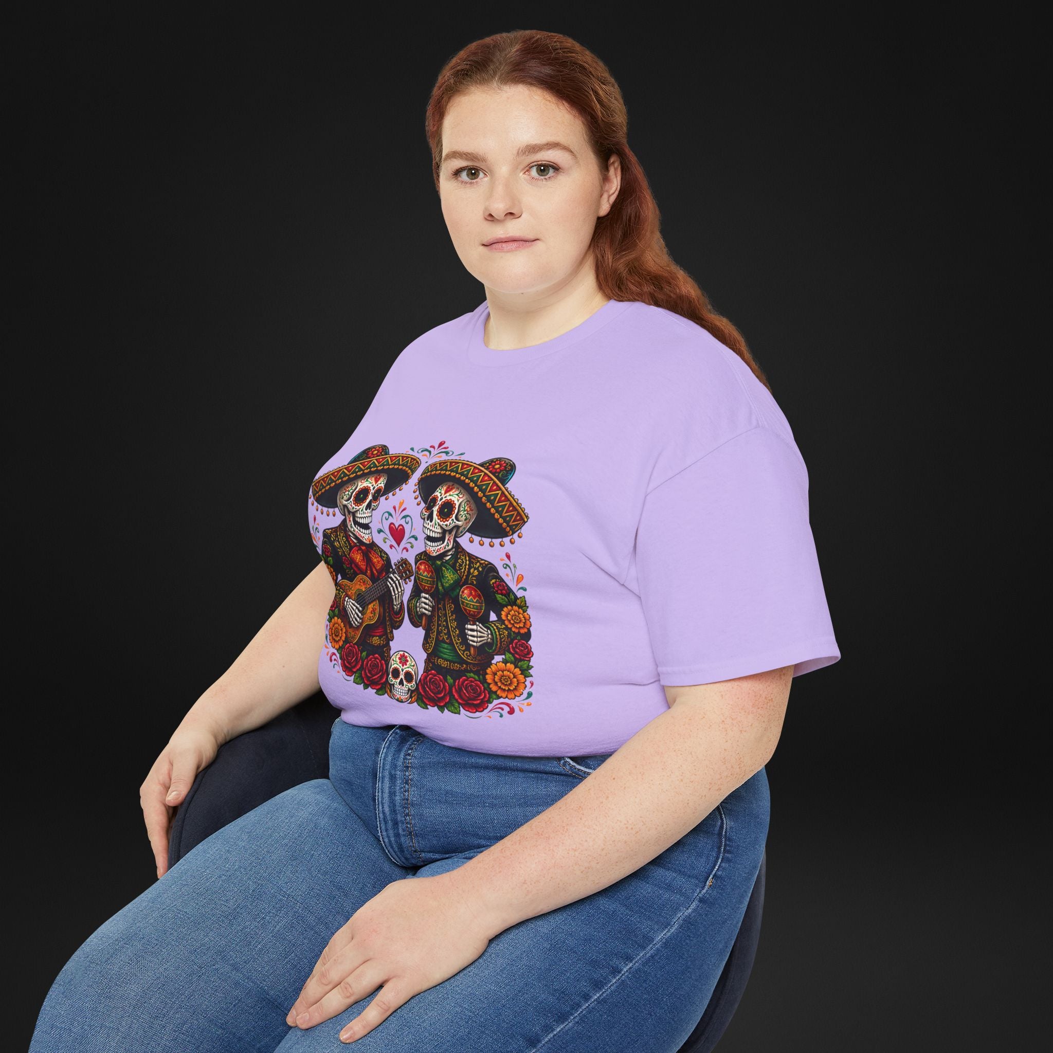 Cinco De Mayo Sugar Skull Mariachi T-Shirt | Dia de los Muertos Inspired Fiesta Tee