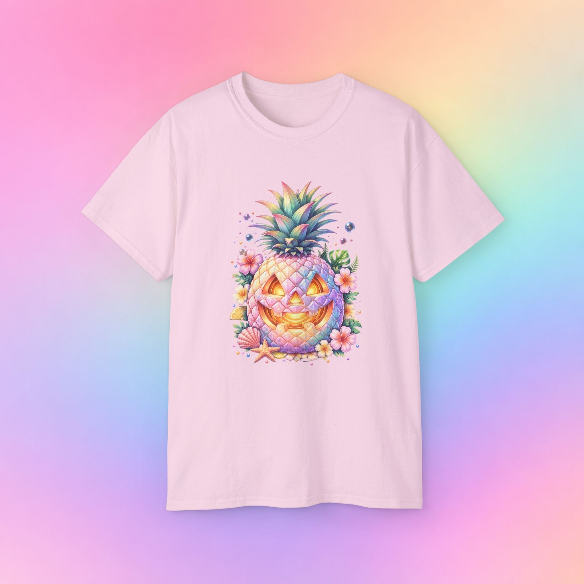 Summerween Pineapple Jack-O’-Lantern T-Shirt | Tropical Halloween Shirt