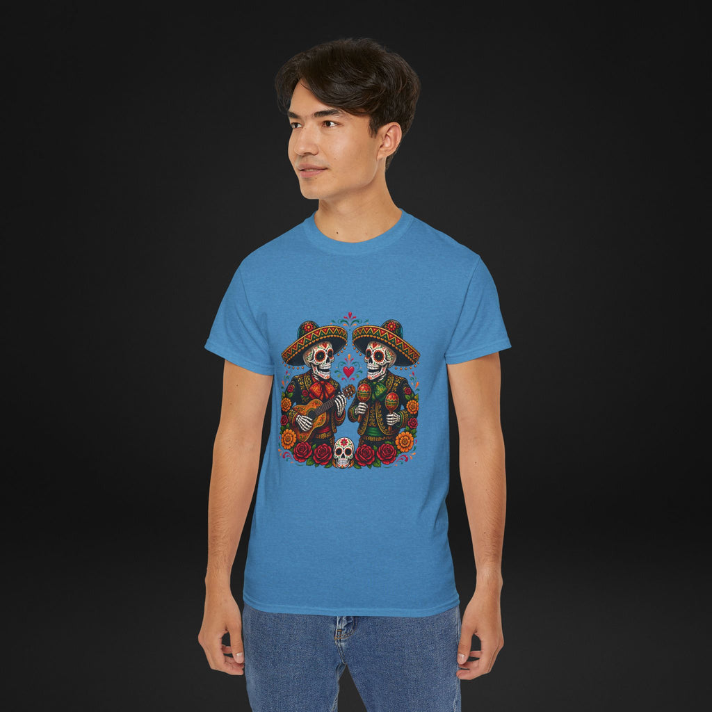 Cinco De Mayo Sugar Skull Mariachi T-Shirt | Dia de los Muertos Inspired Fiesta Tee