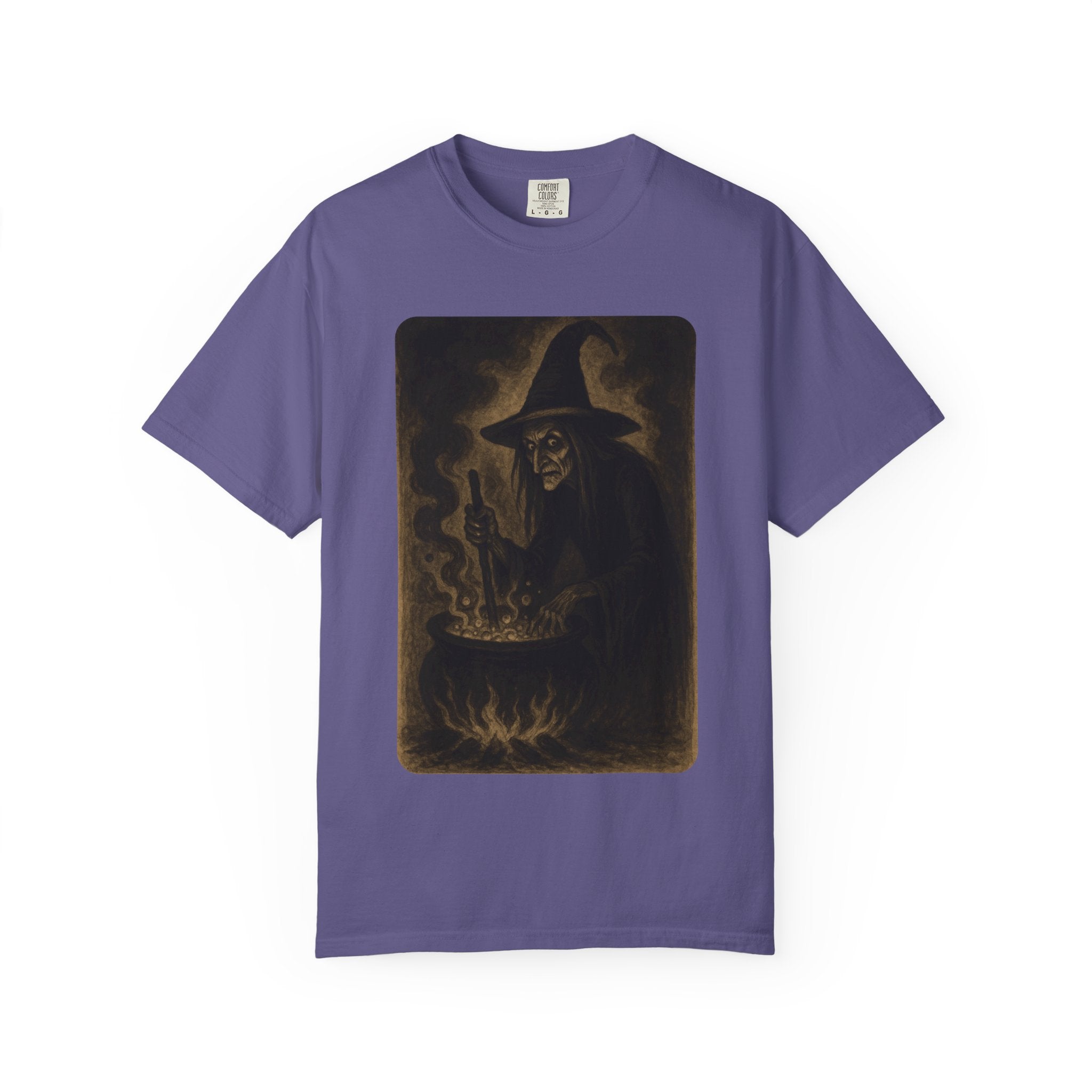 Vintage Witch Brewing Cauldron Halloween Shirt