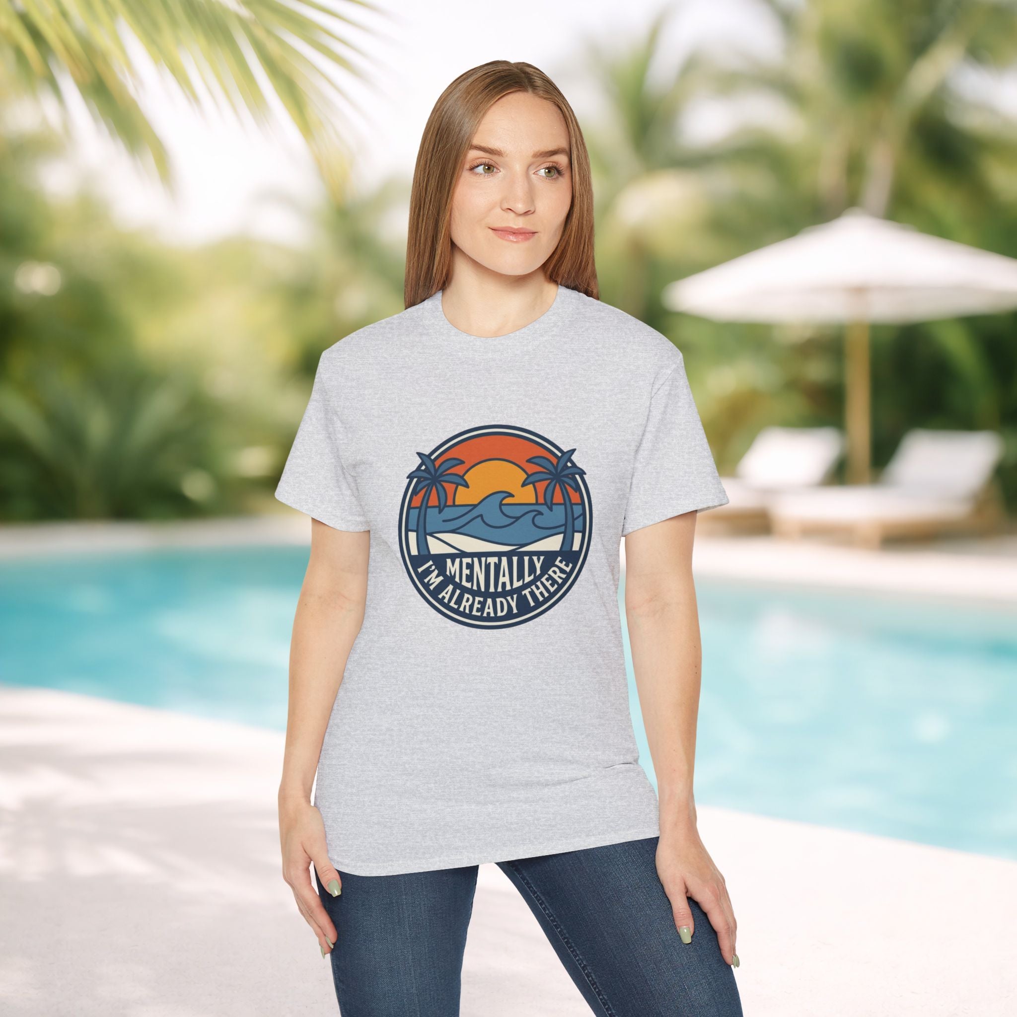 Mentally I’m Already There Summer Beach Sunset T-Shirt