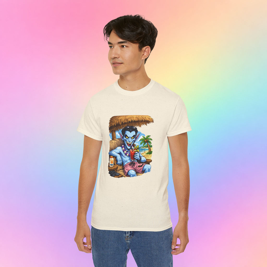 Summerween Vampire Beach Vacation T-Shirt | Spooky Summer Halloween Tee
