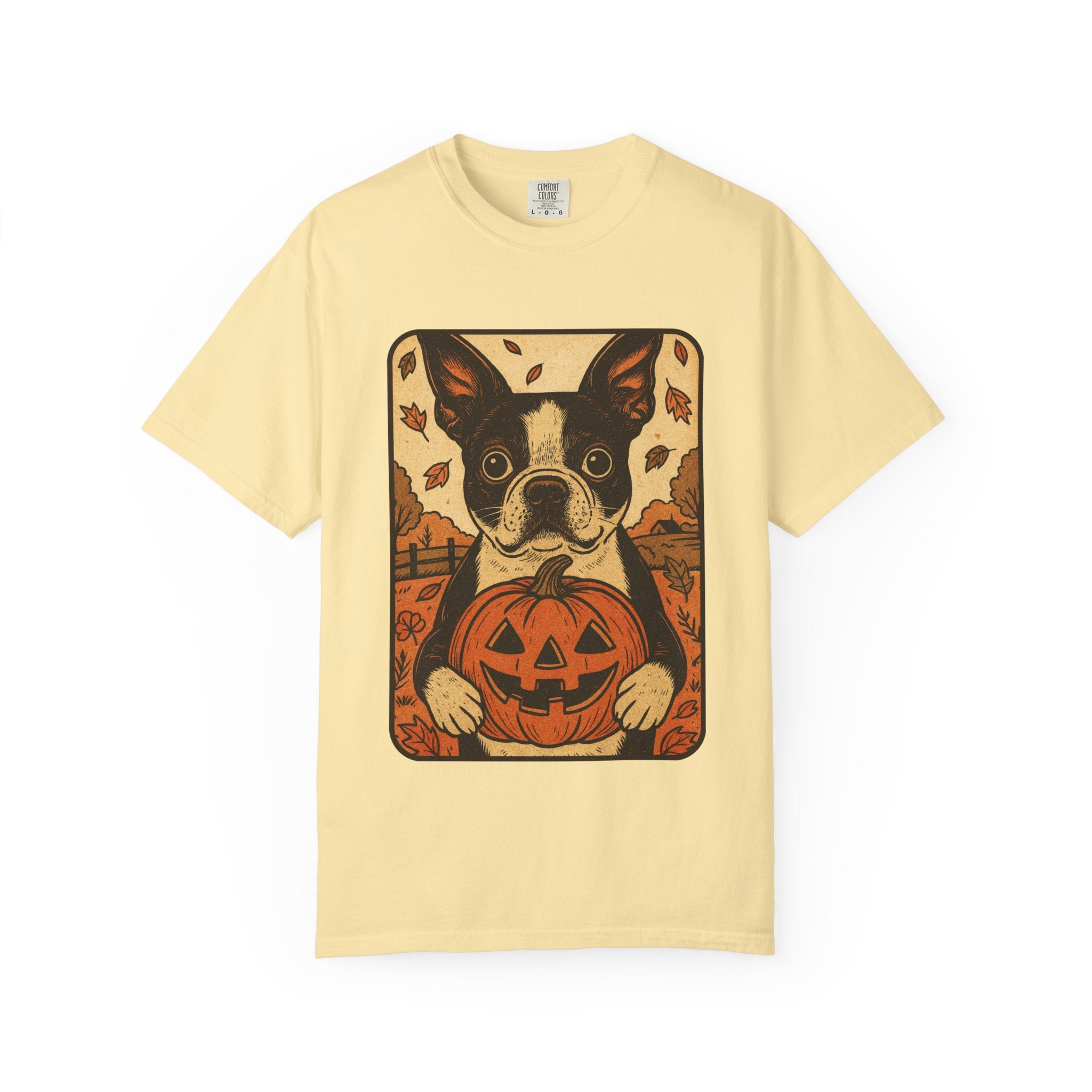 Boston Terrier Pumpkin Pals – Vintage Halloween Tee