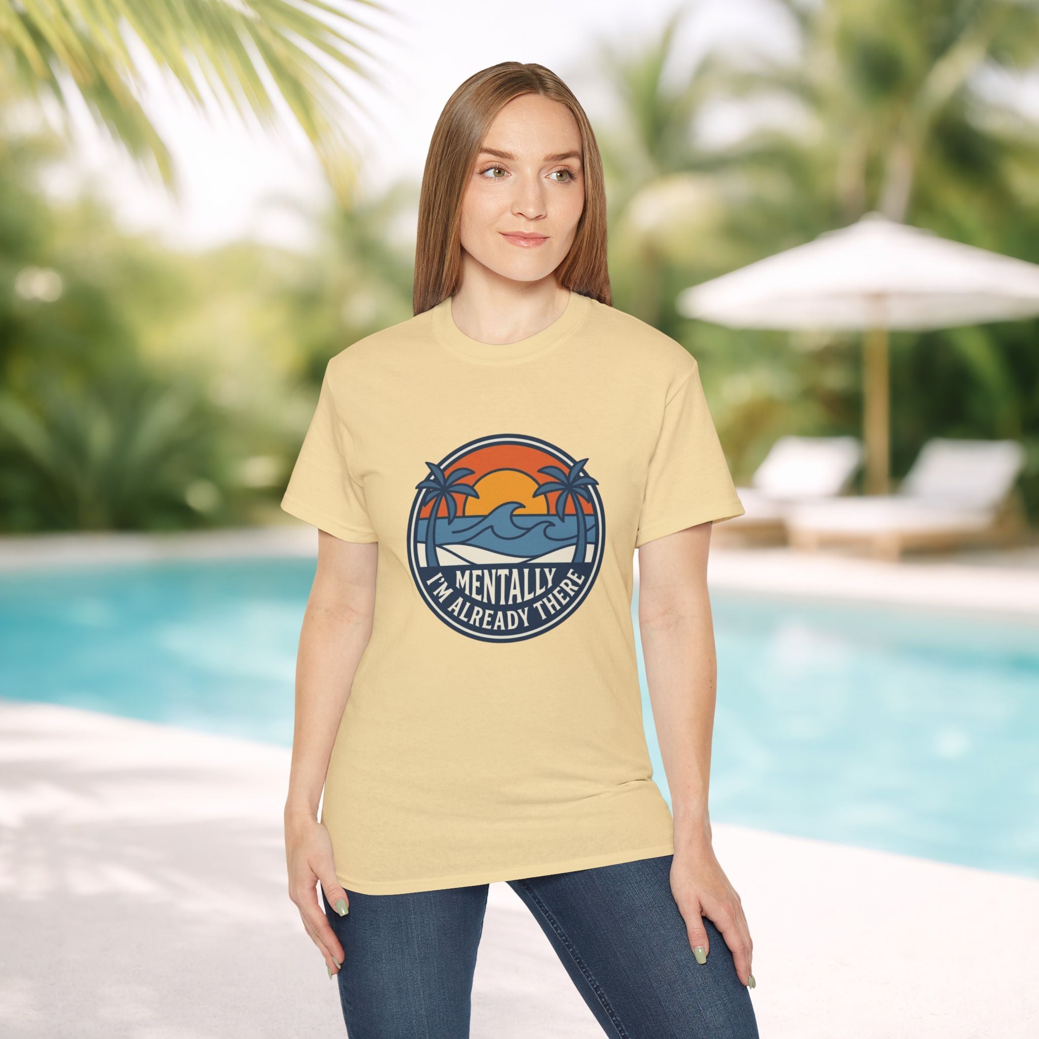 Mentally I’m Already There Summer Beach Sunset T-Shirt