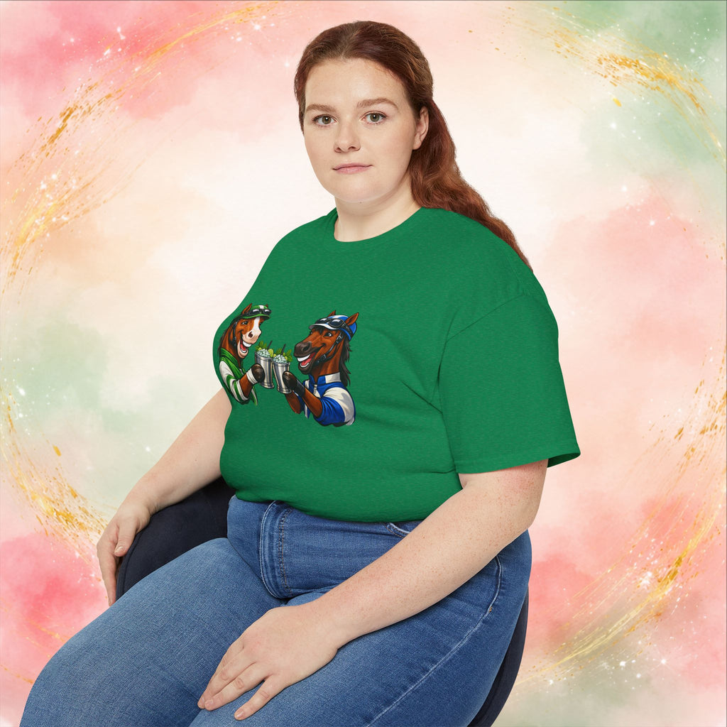 Derby Day Cheers: Funny Jockey Horses & Mint Juleps T-Shirt